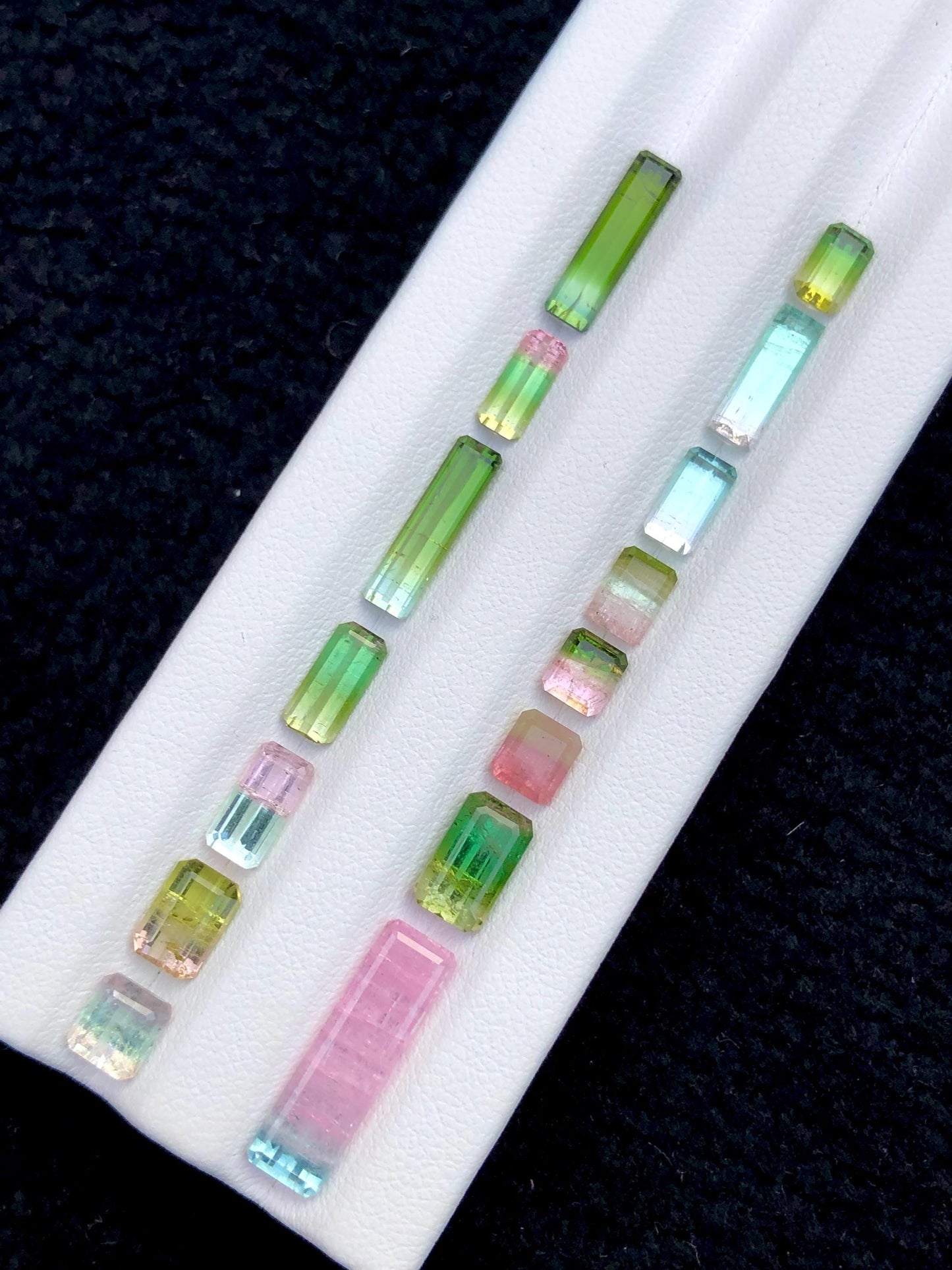 Bi Colour Tourmaline Lot Faceted 17 ct - Gemstone Parcel for Jewelers