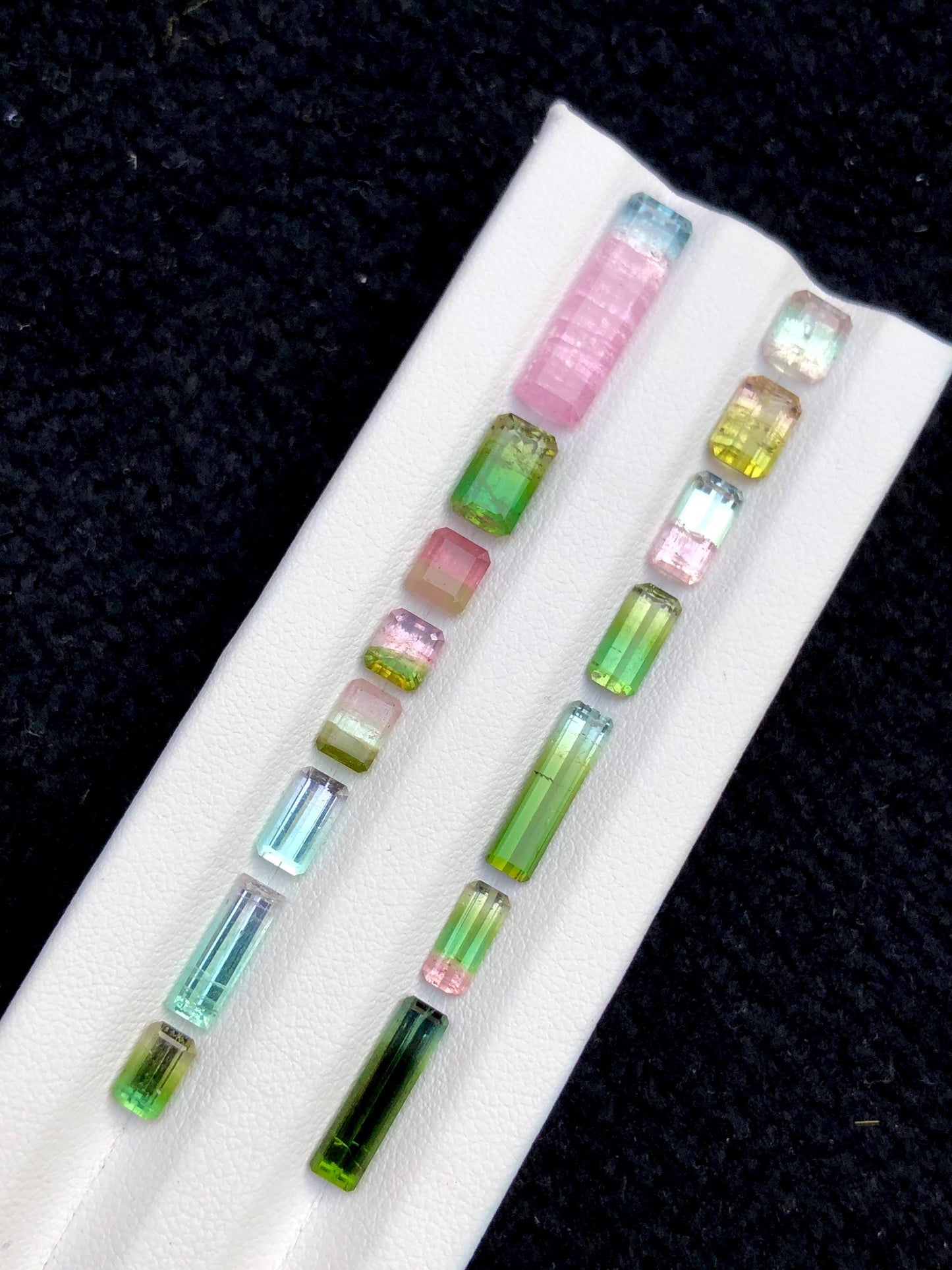 Bi Colour Tourmaline Lot Faceted 17 ct - Gemstone Parcel for Jewelers