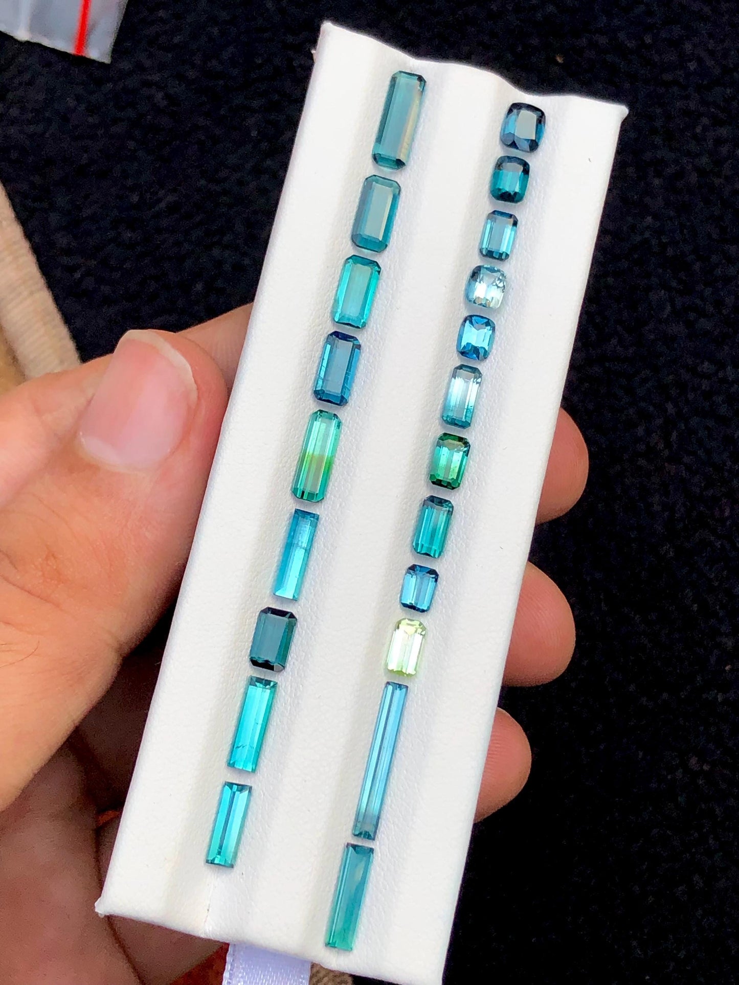 Bright Blue Tourmaline Lot Faceted 12.75 ct - Loose Stones for Jewelry