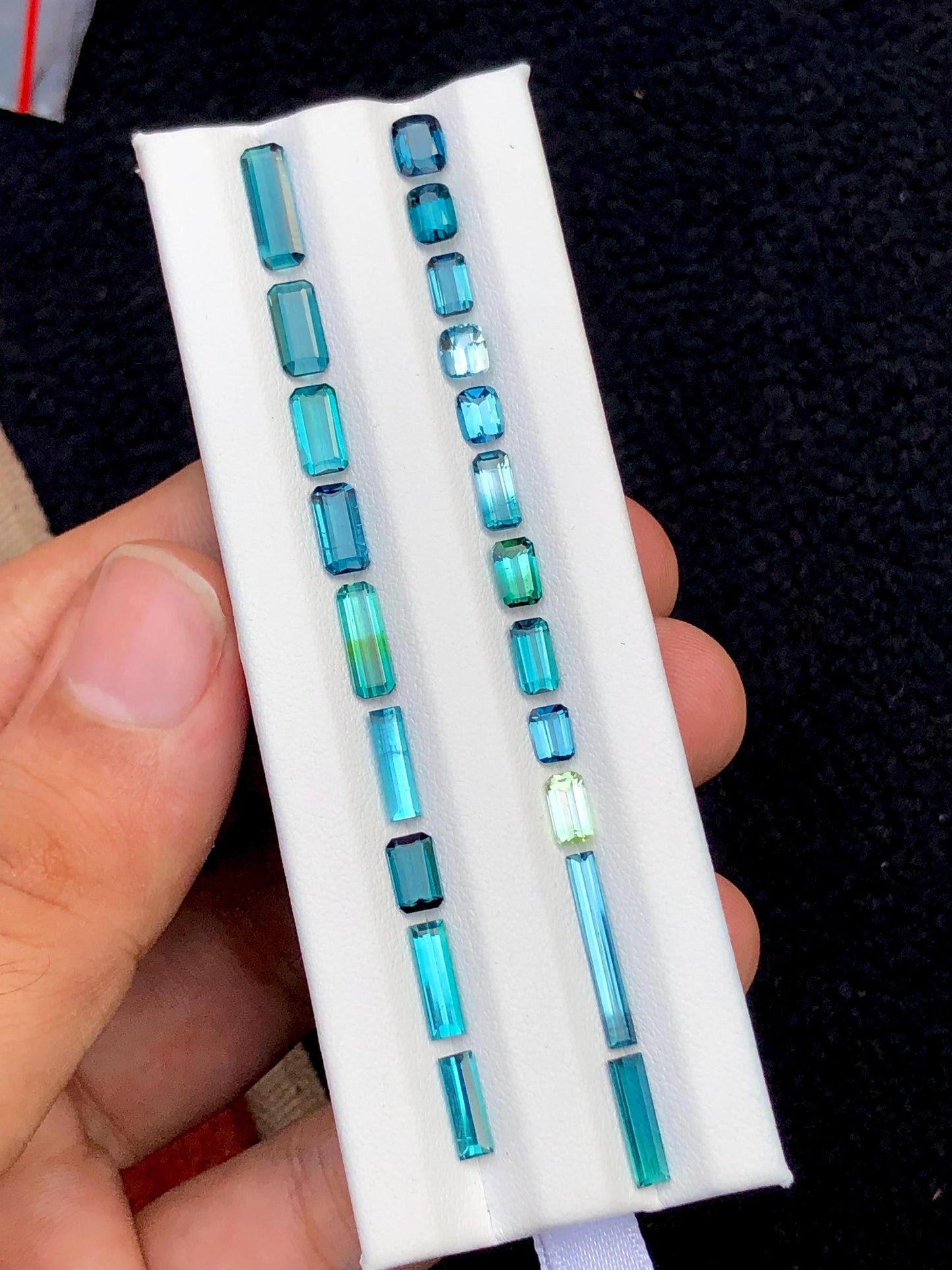 Bright Blue Tourmaline Lot Faceted 12.75 ct - Loose Stones for Jewelry