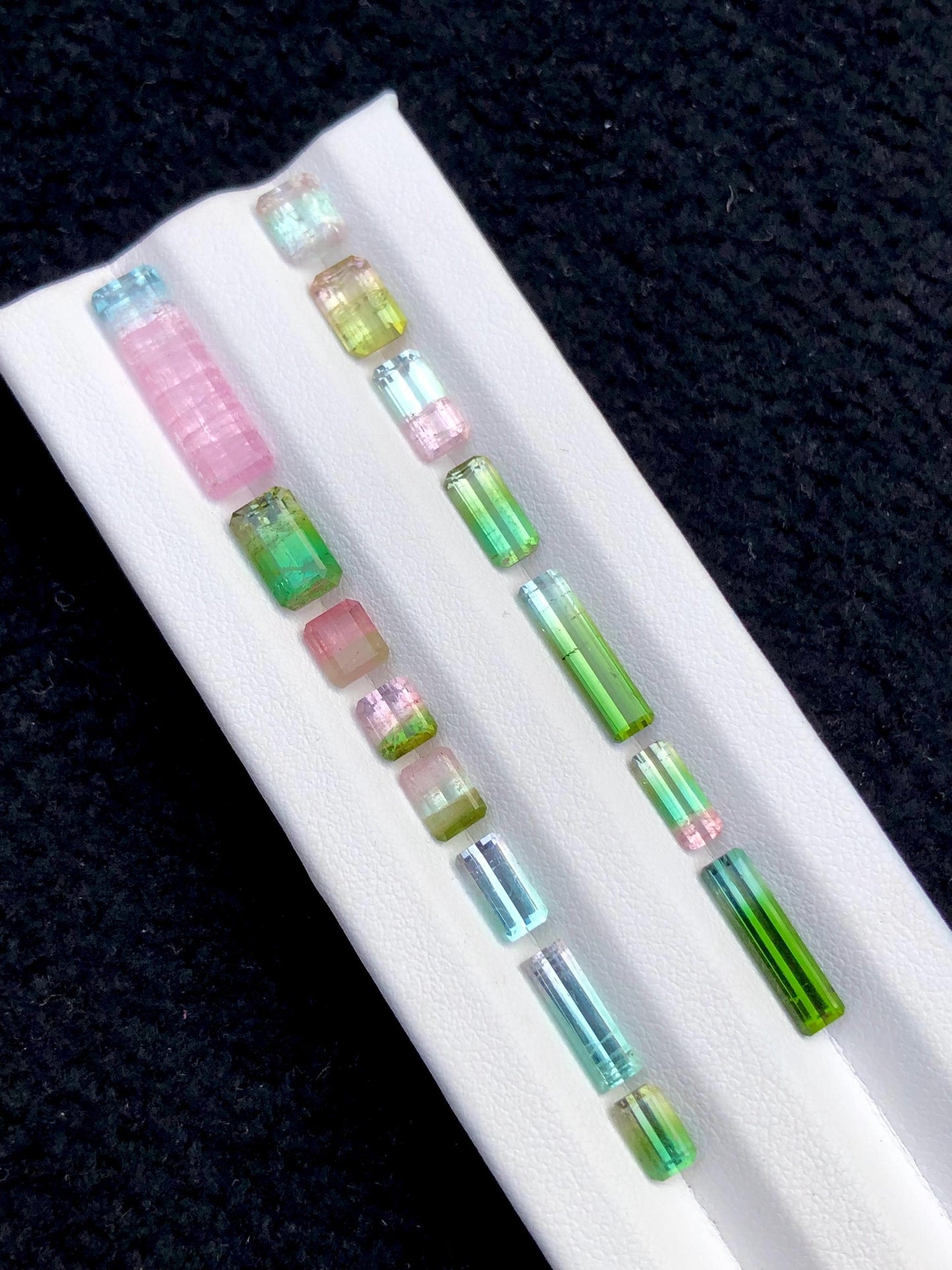 Bi Colour Tourmaline Lot Faceted 17 ct - Gemstone Parcel for Jewelers