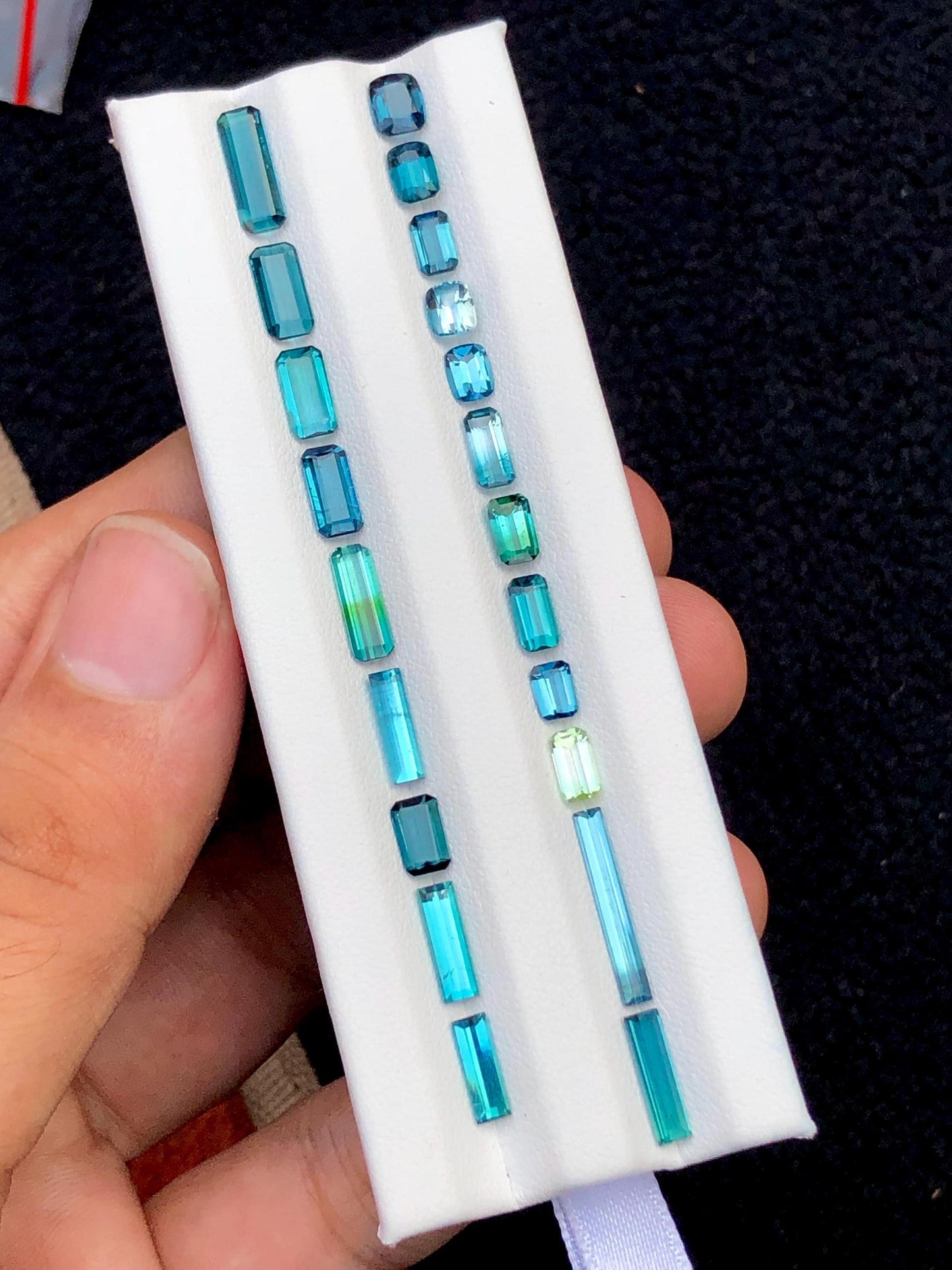 Bright Blue Tourmaline Lot Faceted 12.75 ct - Loose Stones for Jewelry