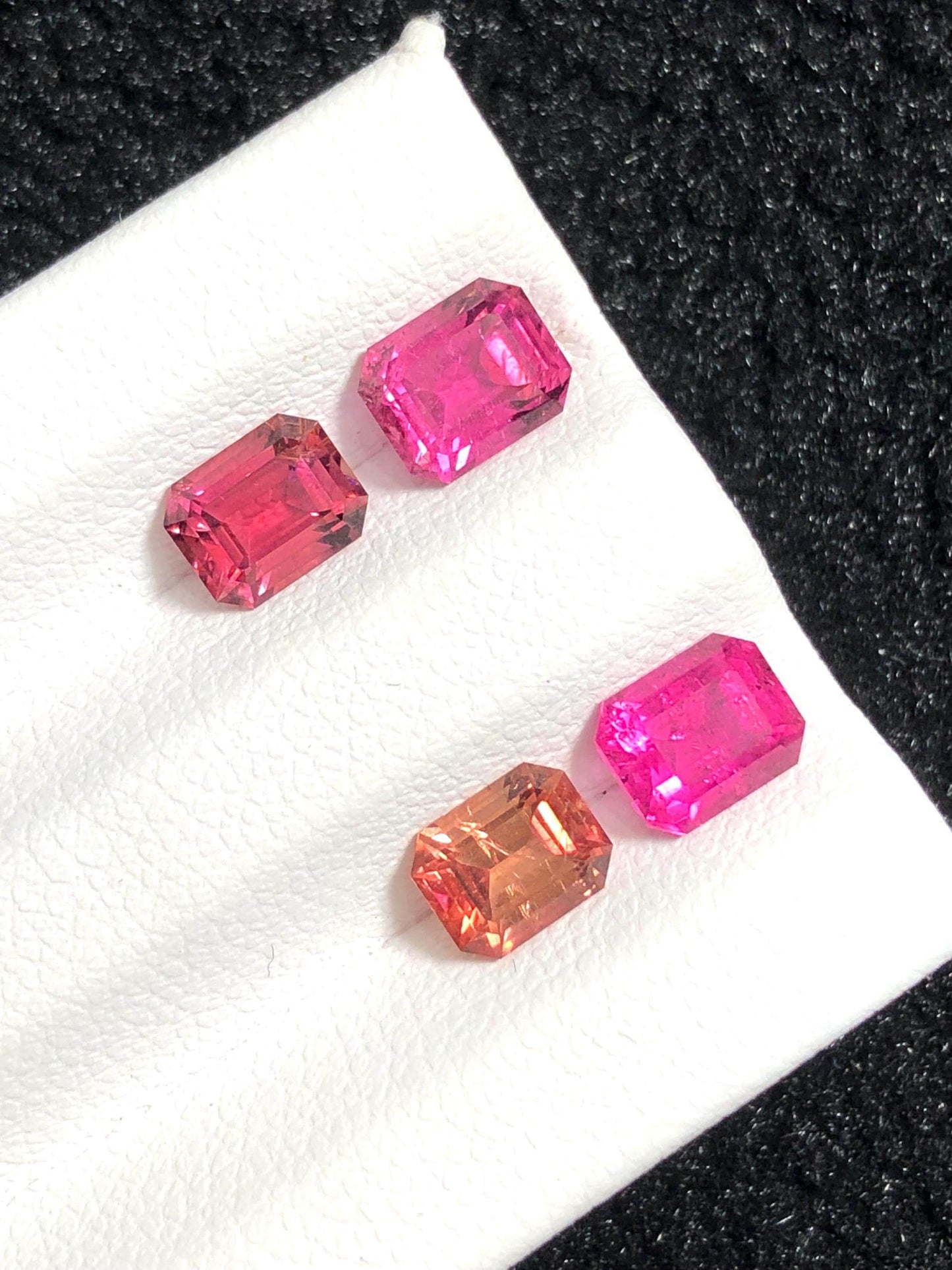 Rubellite Reverse Tourmaline Pair Faceted 3.40 ct - Stones for Earrings