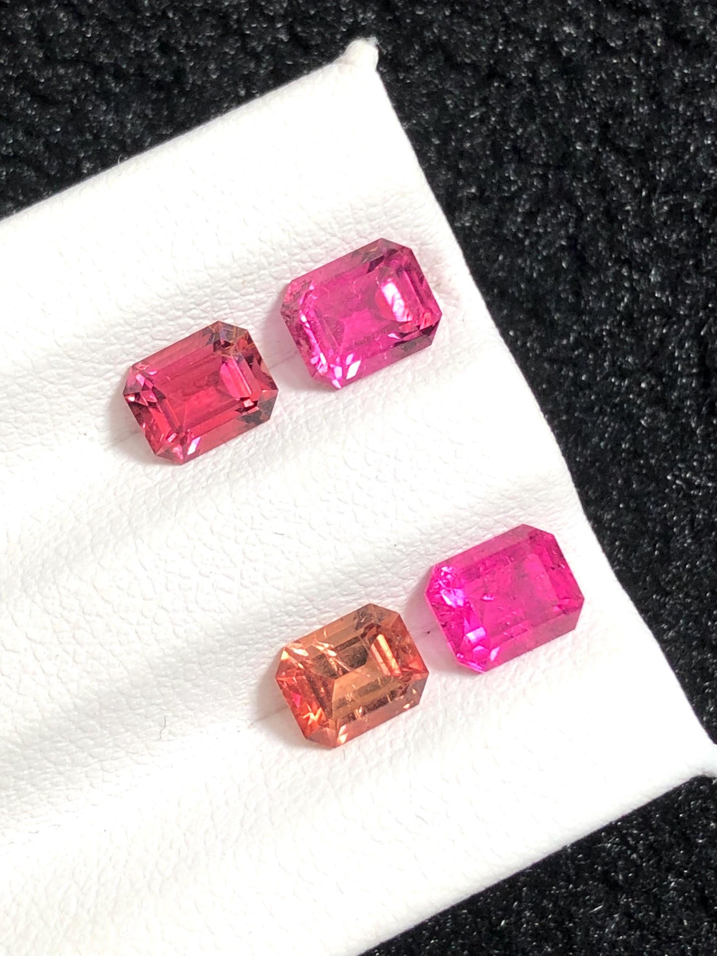 Rubellite Reverse Tourmaline Pair Faceted 3.40 ct - Stones for Earrings