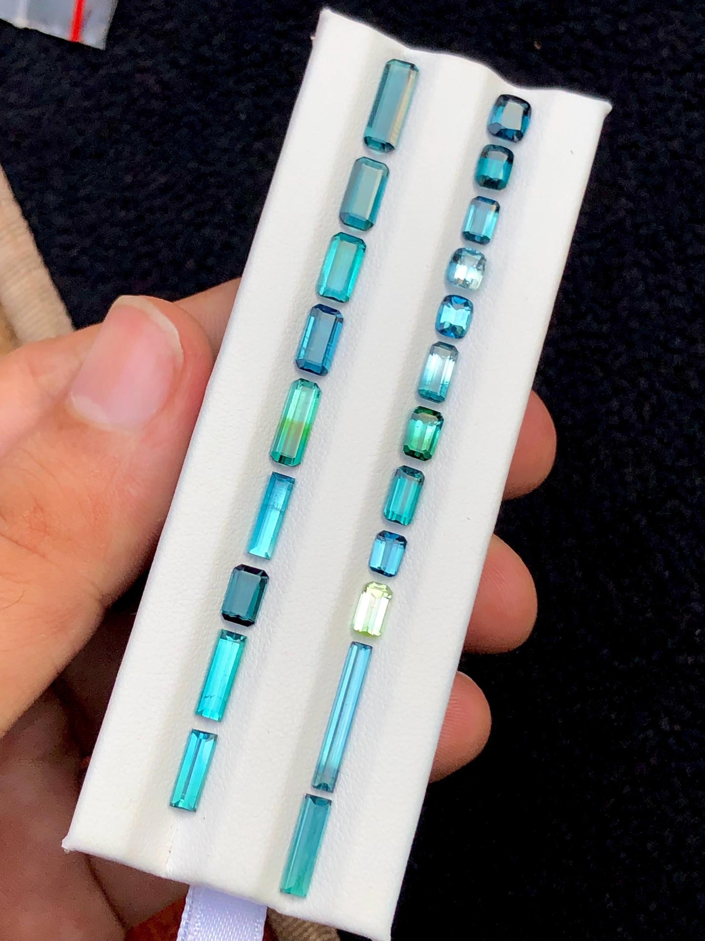 Bright Blue Tourmaline Lot Faceted 12.75 ct - Loose Stones for Jewelry