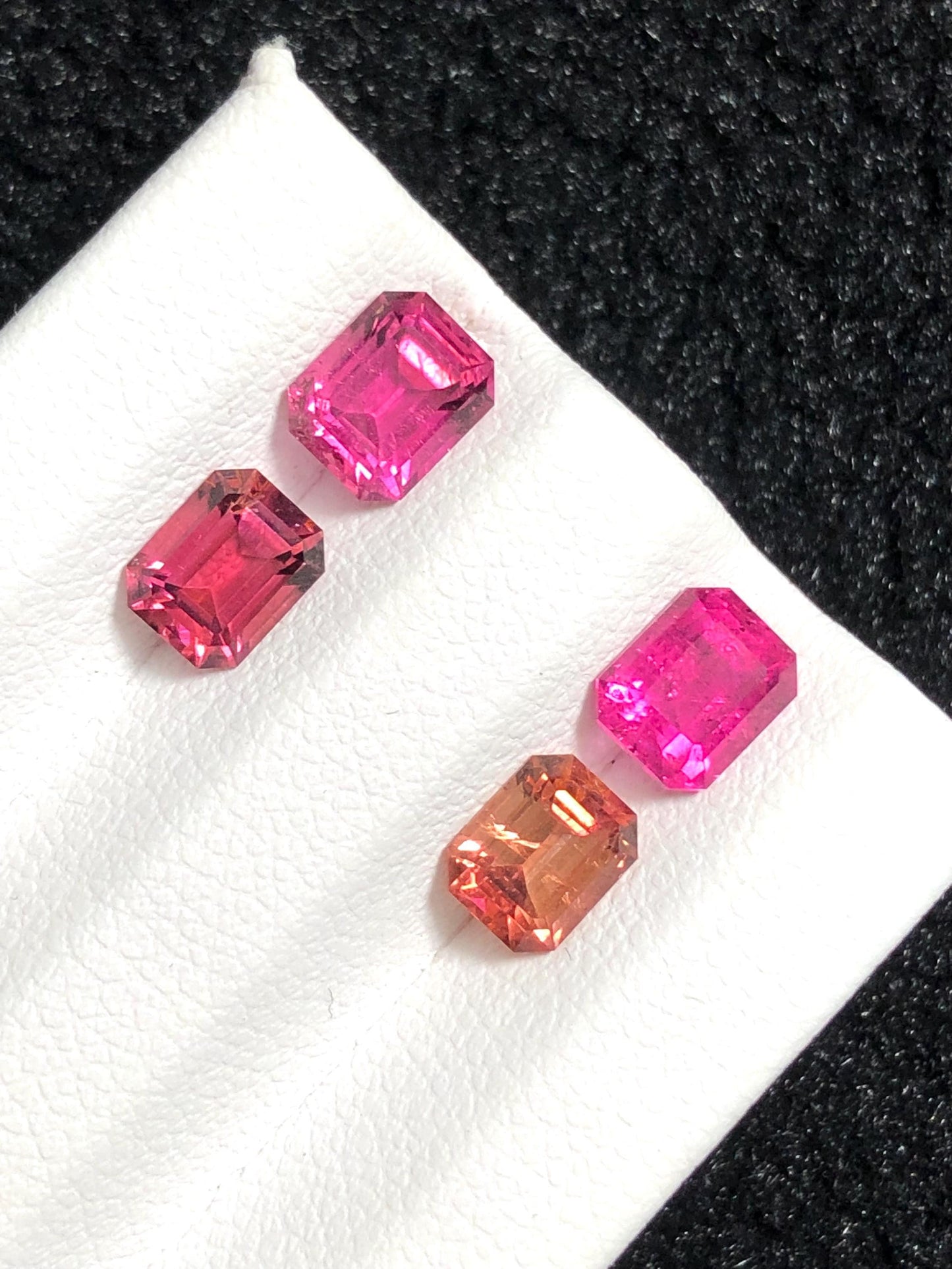 Rubellite Reverse Tourmaline Pair Faceted 3.40 ct - Stones for Earrings