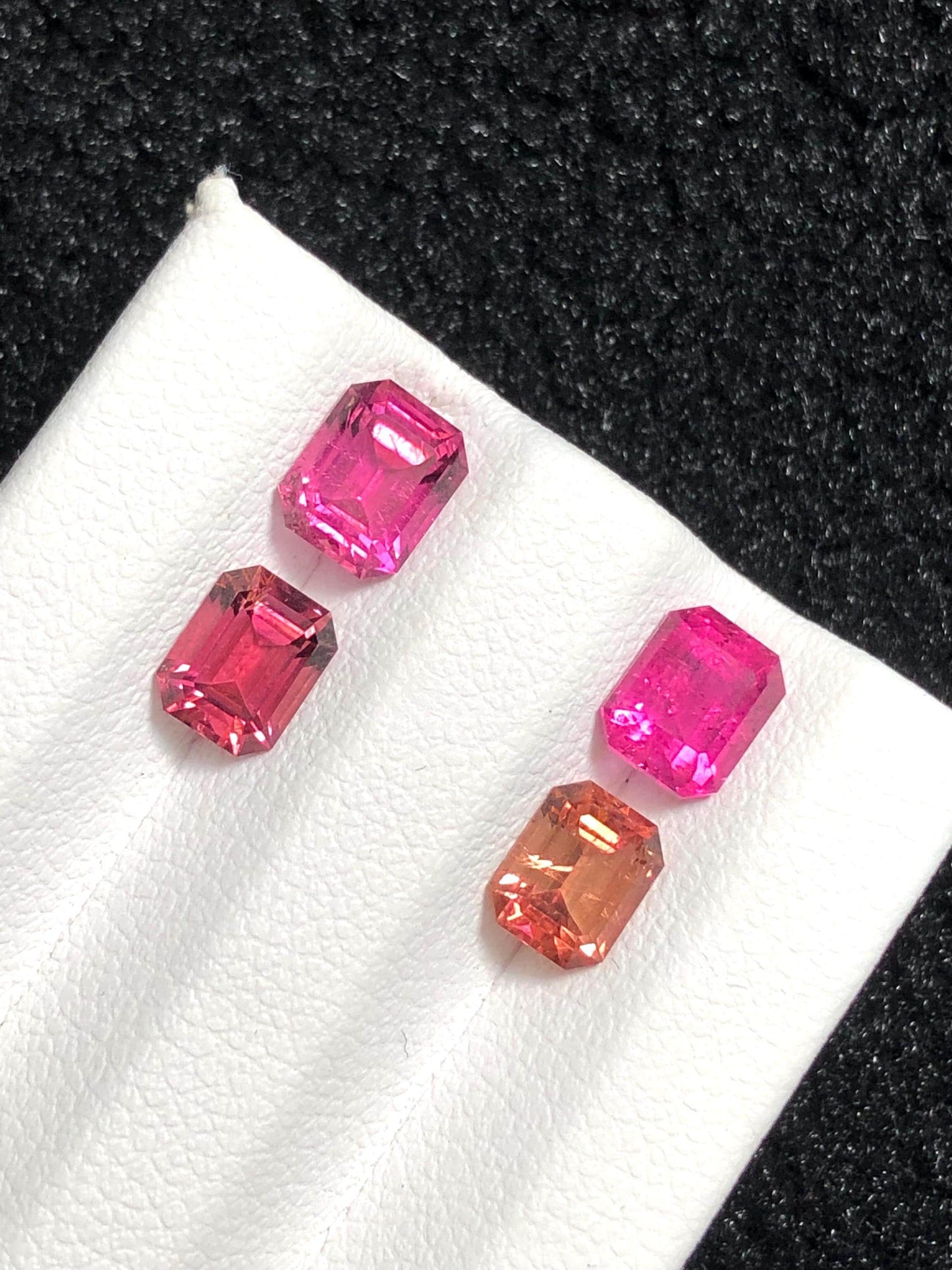 Rubellite Reverse Tourmaline Pair Faceted 3.40 ct - Stones for Earrings