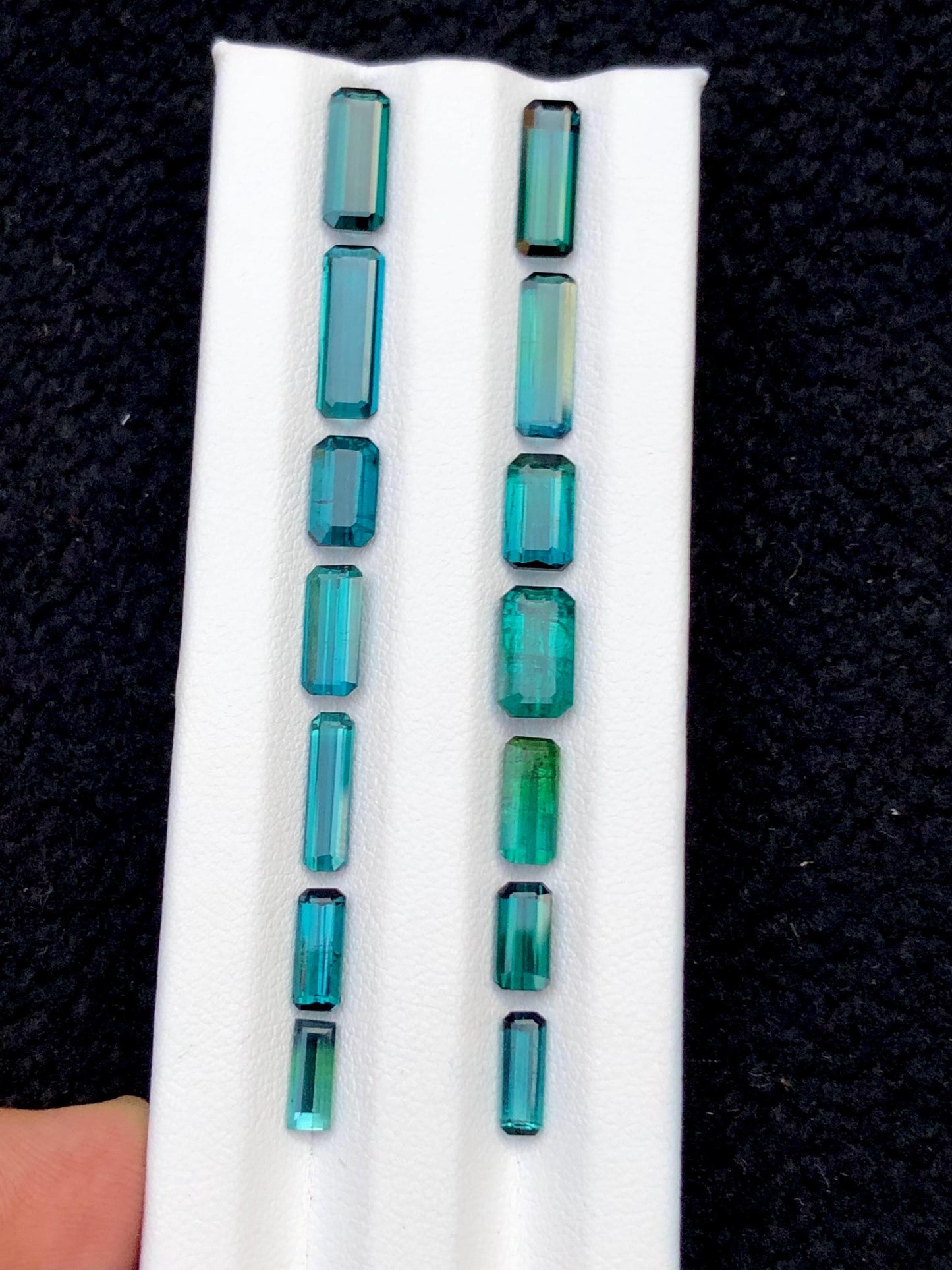 Indicolite Green Tourmaline Lot Faceted 15 ct - Gemstone Parcel for Jewelers