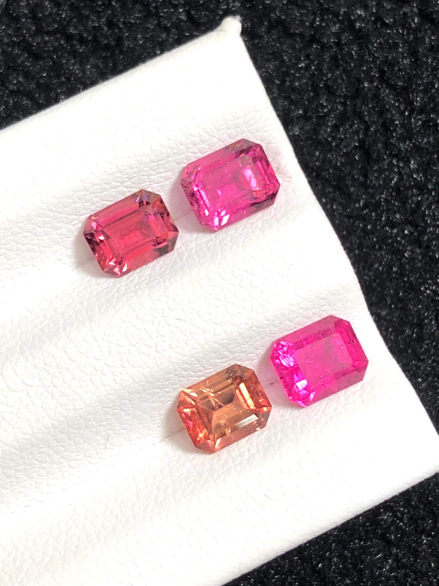 Rubellite Reverse Tourmaline Pair Faceted 3.40 ct - Stones for Earrings