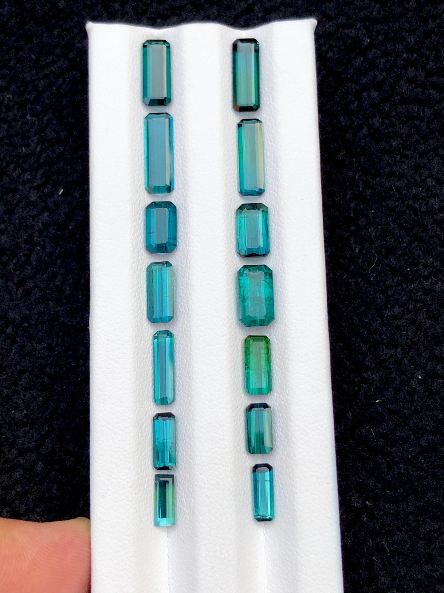 Indicolite Green Tourmaline Lot Faceted 15 ct - Gemstone Parcel for Jewelers