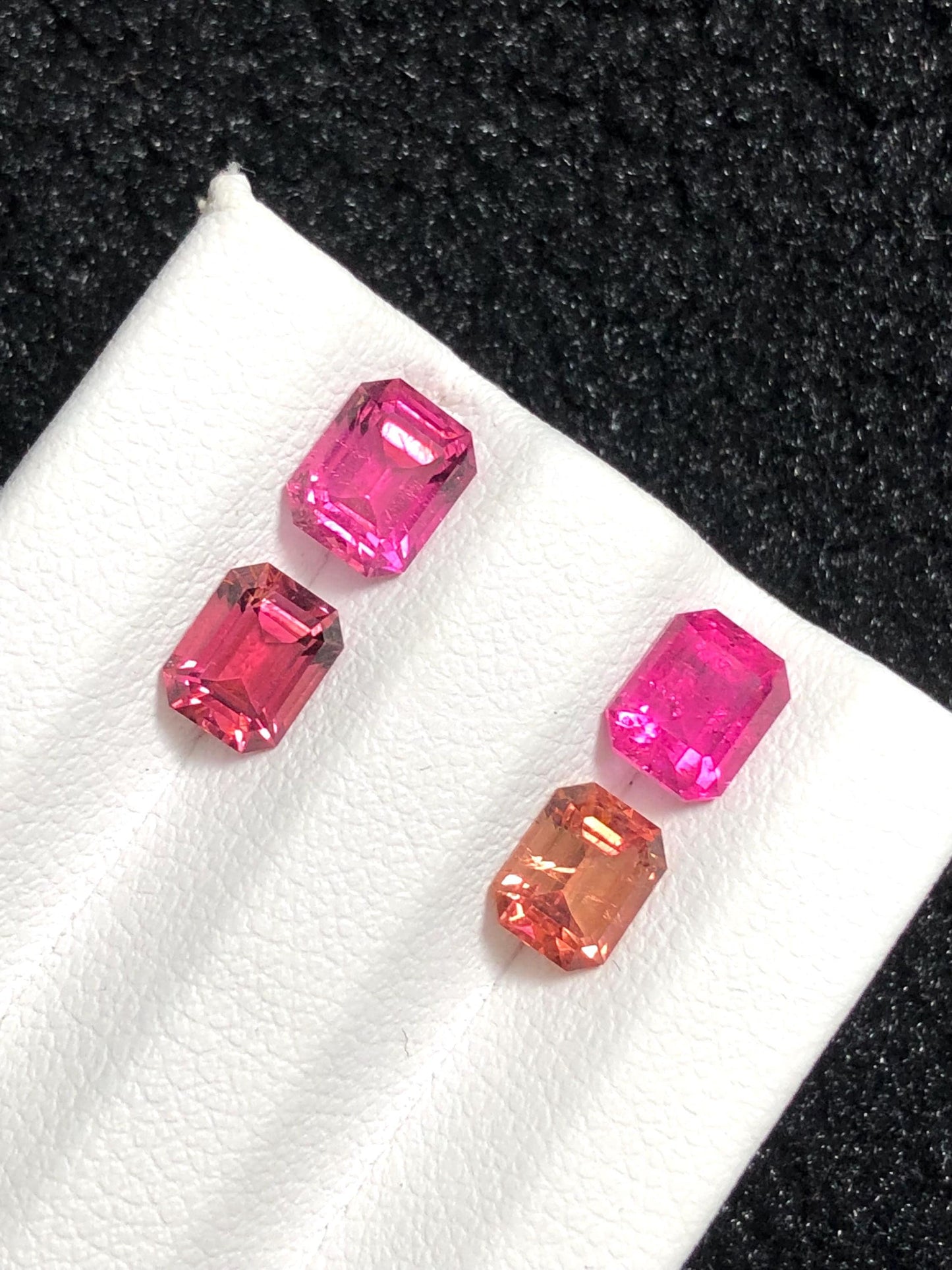 Rubellite Reverse Tourmaline Pair Faceted 3.40 ct - Stones for Earrings