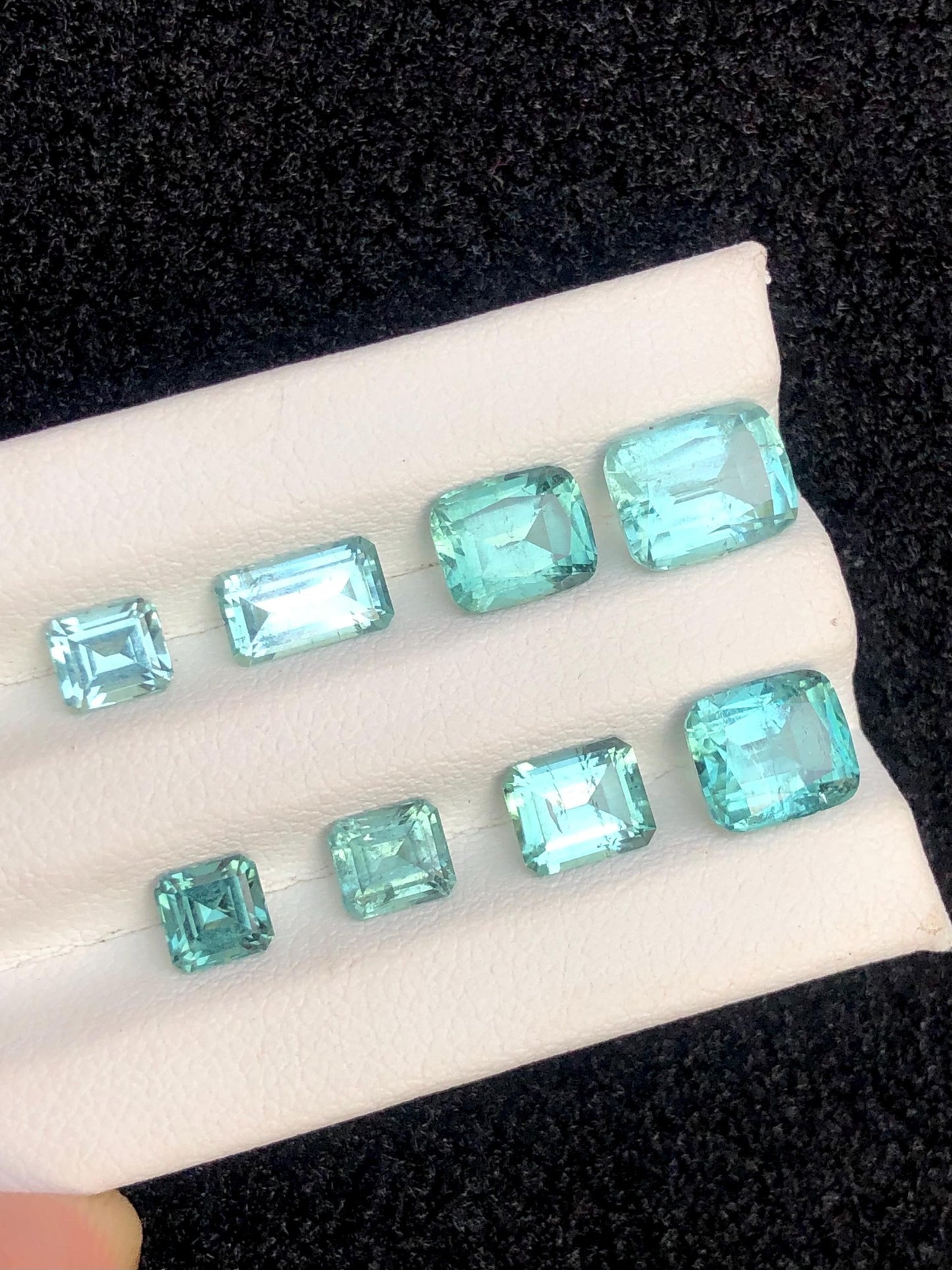 Seafoam Tourmaline Lot Faceted 9.80 ct - Rare Afghan Gemstones for Jewelry