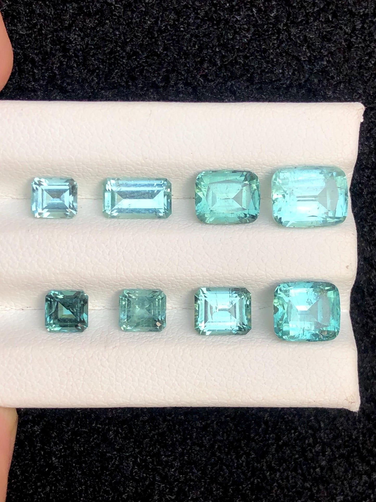 Seafoam Tourmaline Lot Faceted 9.80 ct - Rare Afghan Gemstones for Jewelry