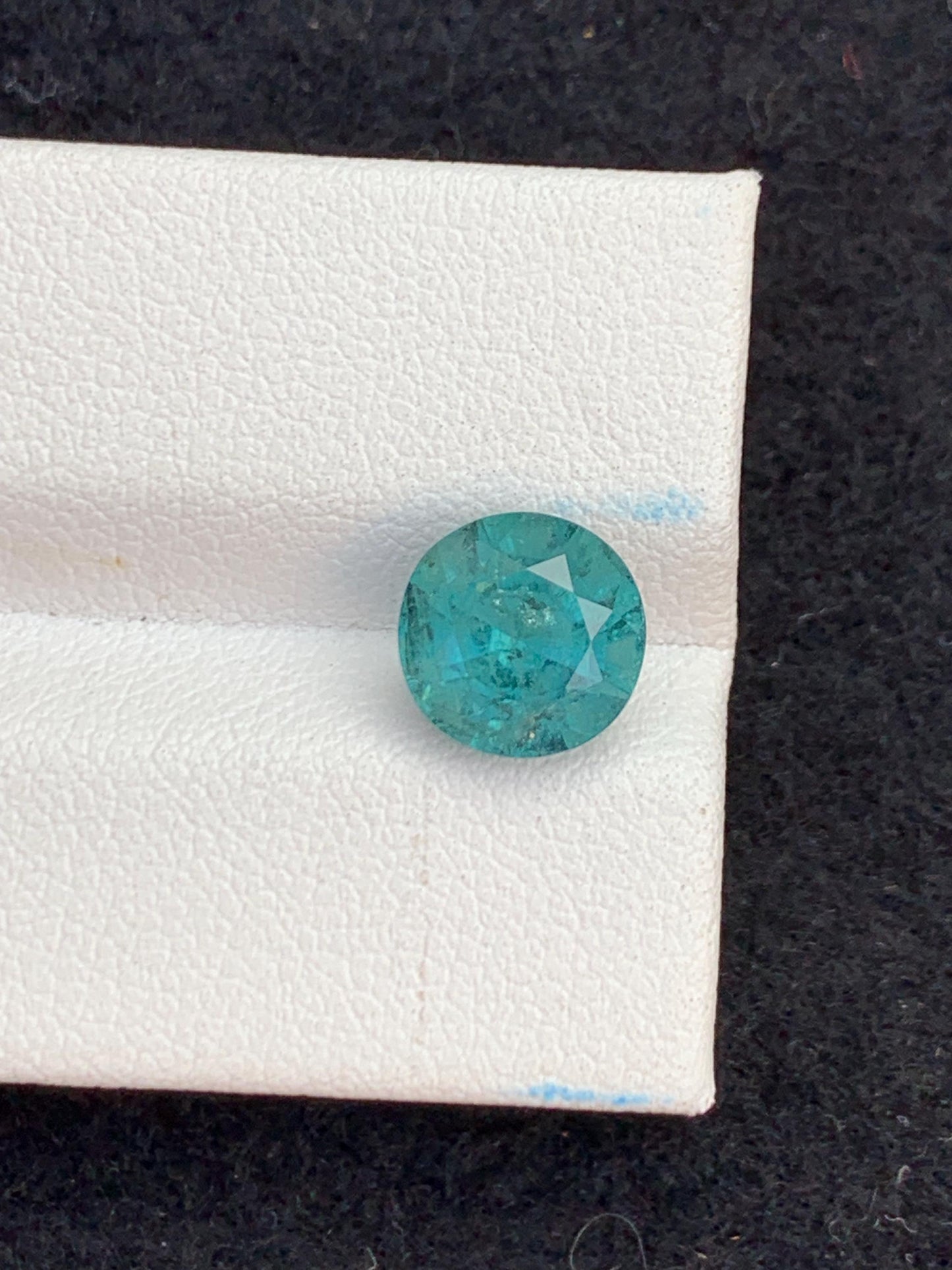 Blue Tourmaline Round Faceted 2.85 ct - Loose Stone for Jewelry