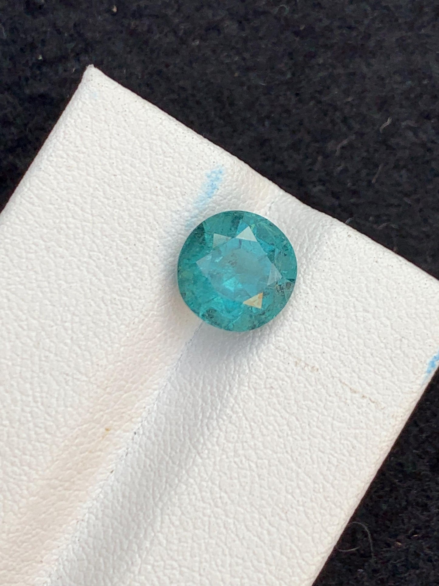 Blue Tourmaline Round Faceted 2.85 ct - Loose Stone for Jewelry