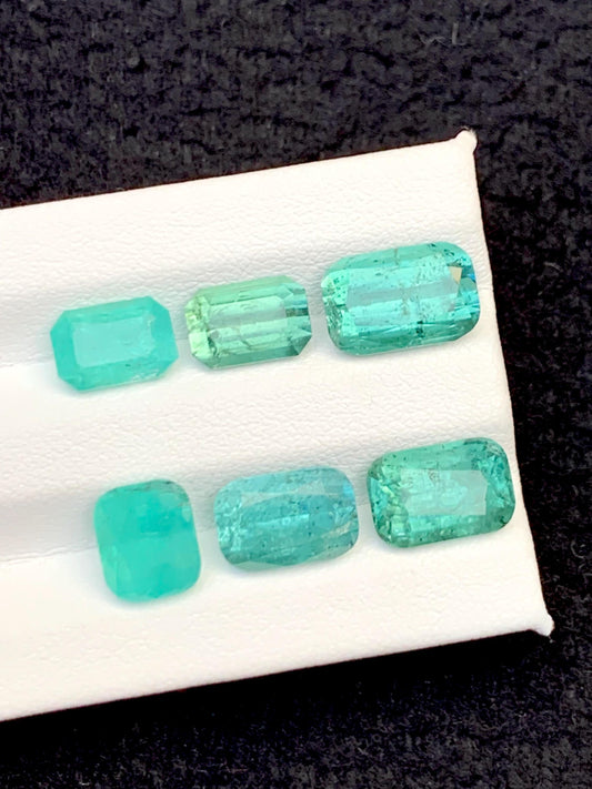 Ocean Blue Tourmaline Lot Faceted 15.55 ct - Loose Stones for Jewelry