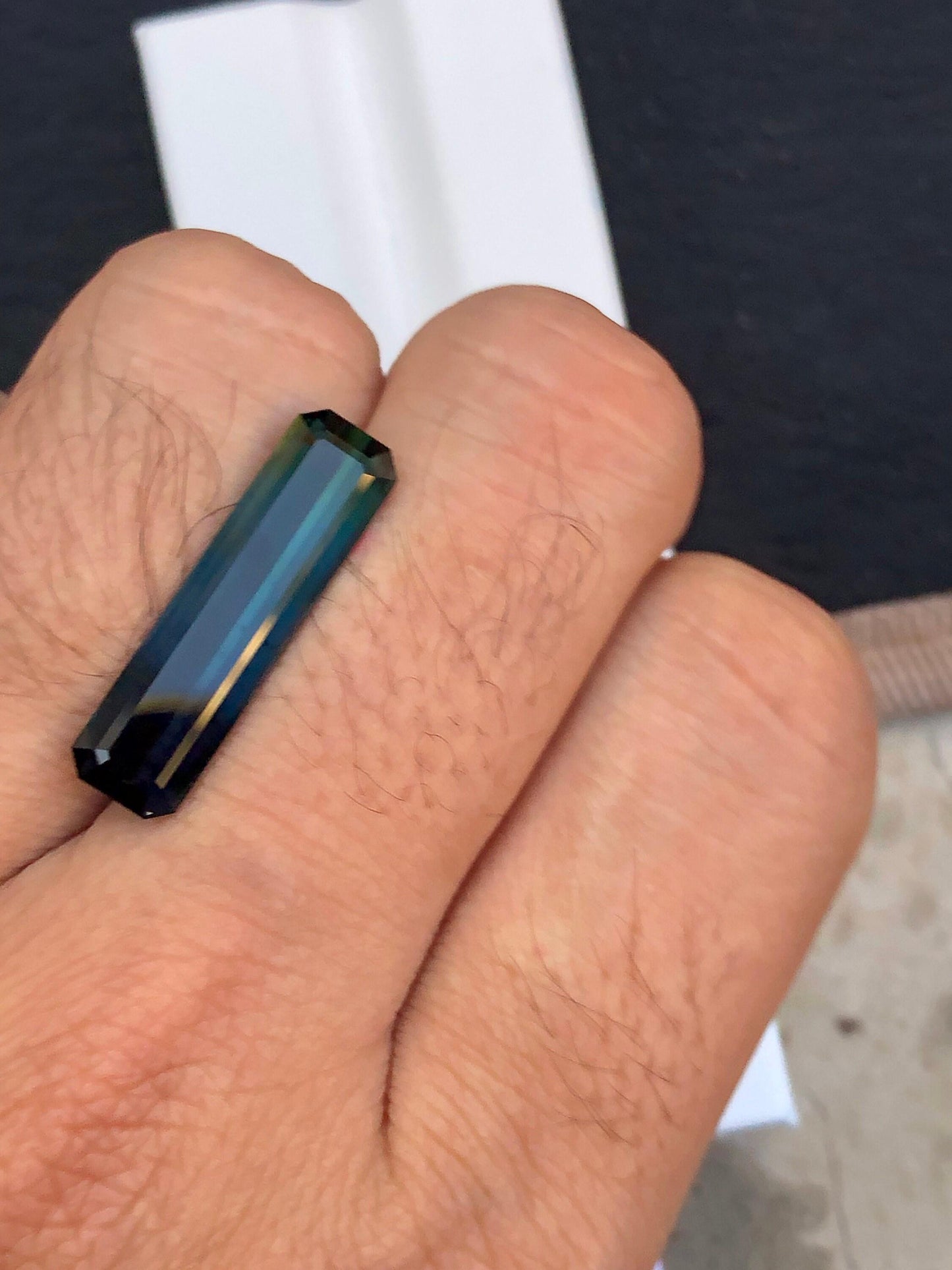 Bi Colour Tourmaline Faceted 7.15 ct - Rare Afghan Gemstone