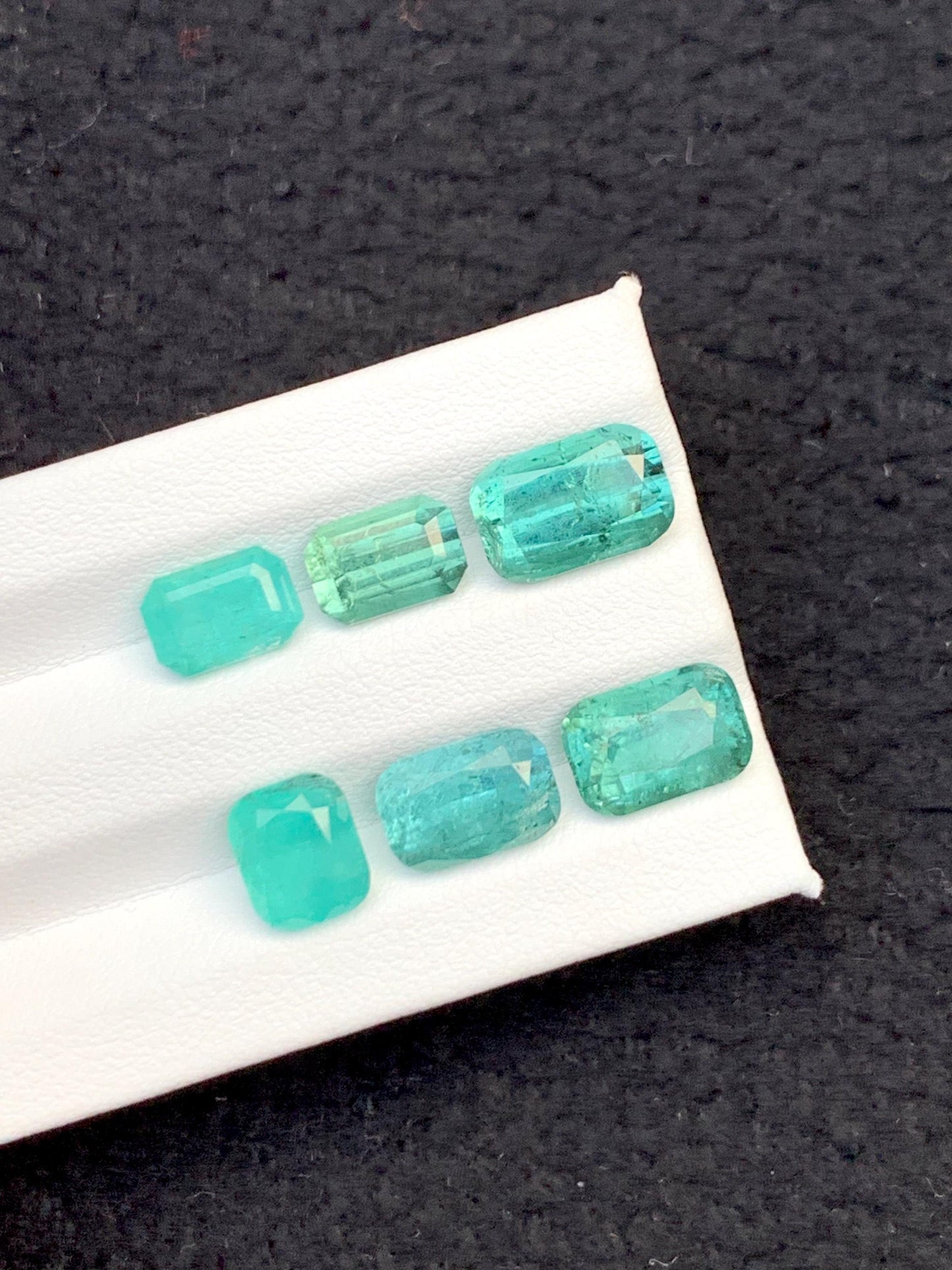 Ocean Blue Tourmaline Lot Faceted 15.55 ct - Loose Stones for Jewelry