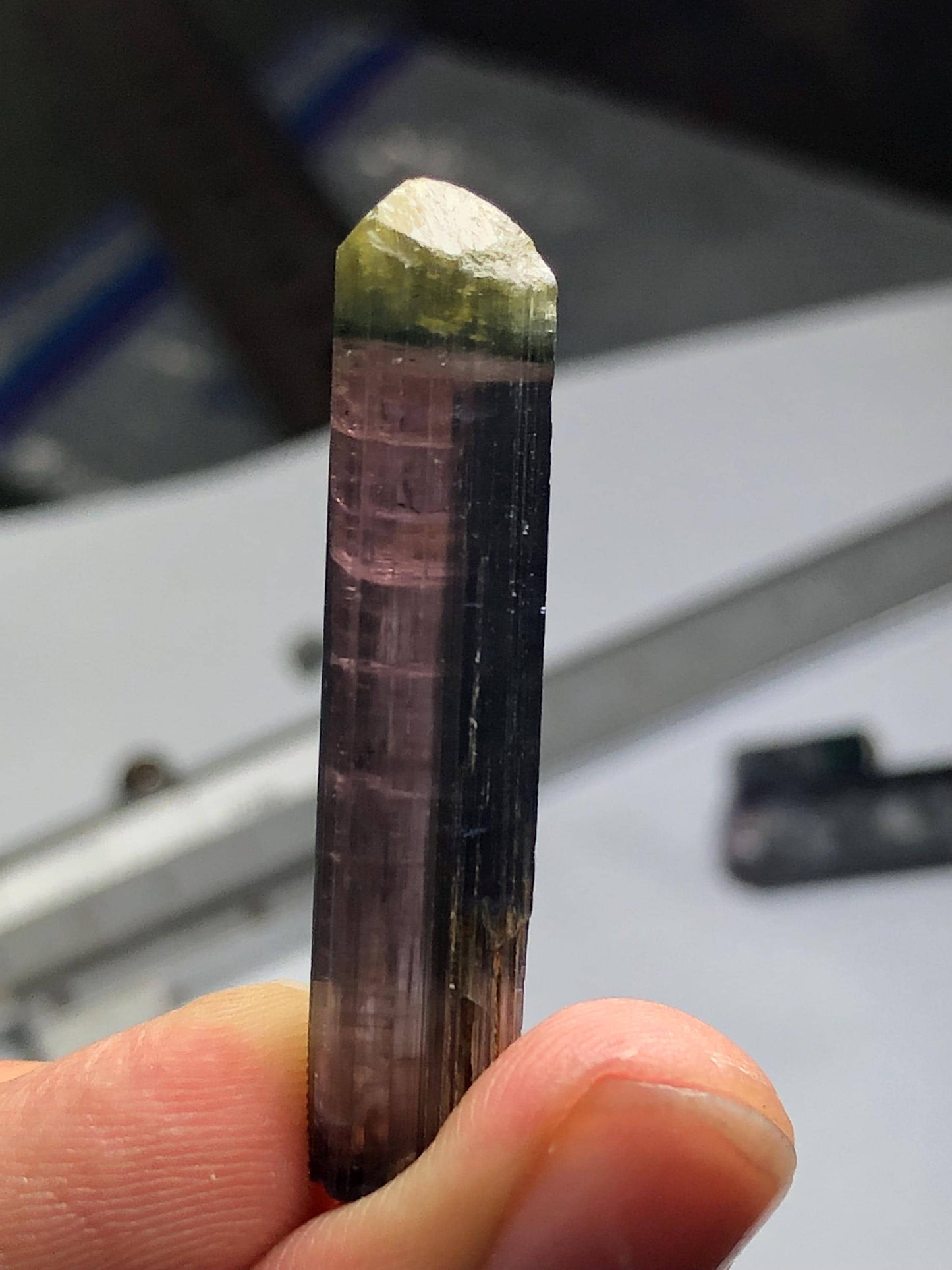 Bi Colour Tourmaline Crystal Specimen 24.50 ct - Collector Mineral Piece