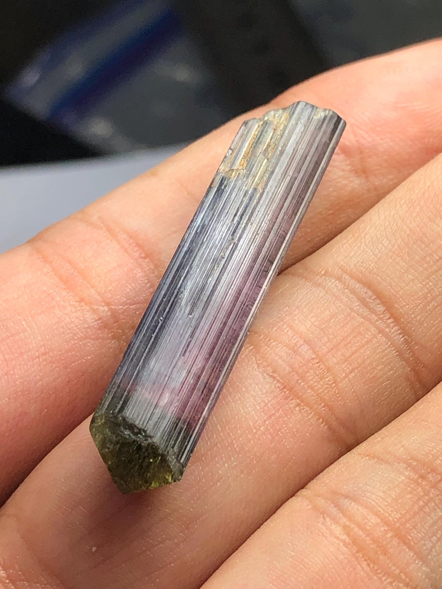 Bi Colour Tourmaline Crystal Specimen 24.50 ct - Collector Mineral Piece
