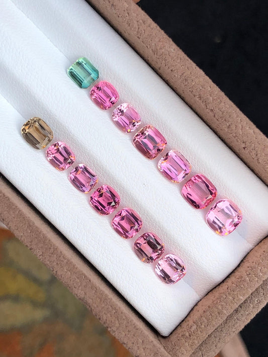 Pink Tourmaline Lot Faceted 10.75 ct - Loose Stones for Jewelry
