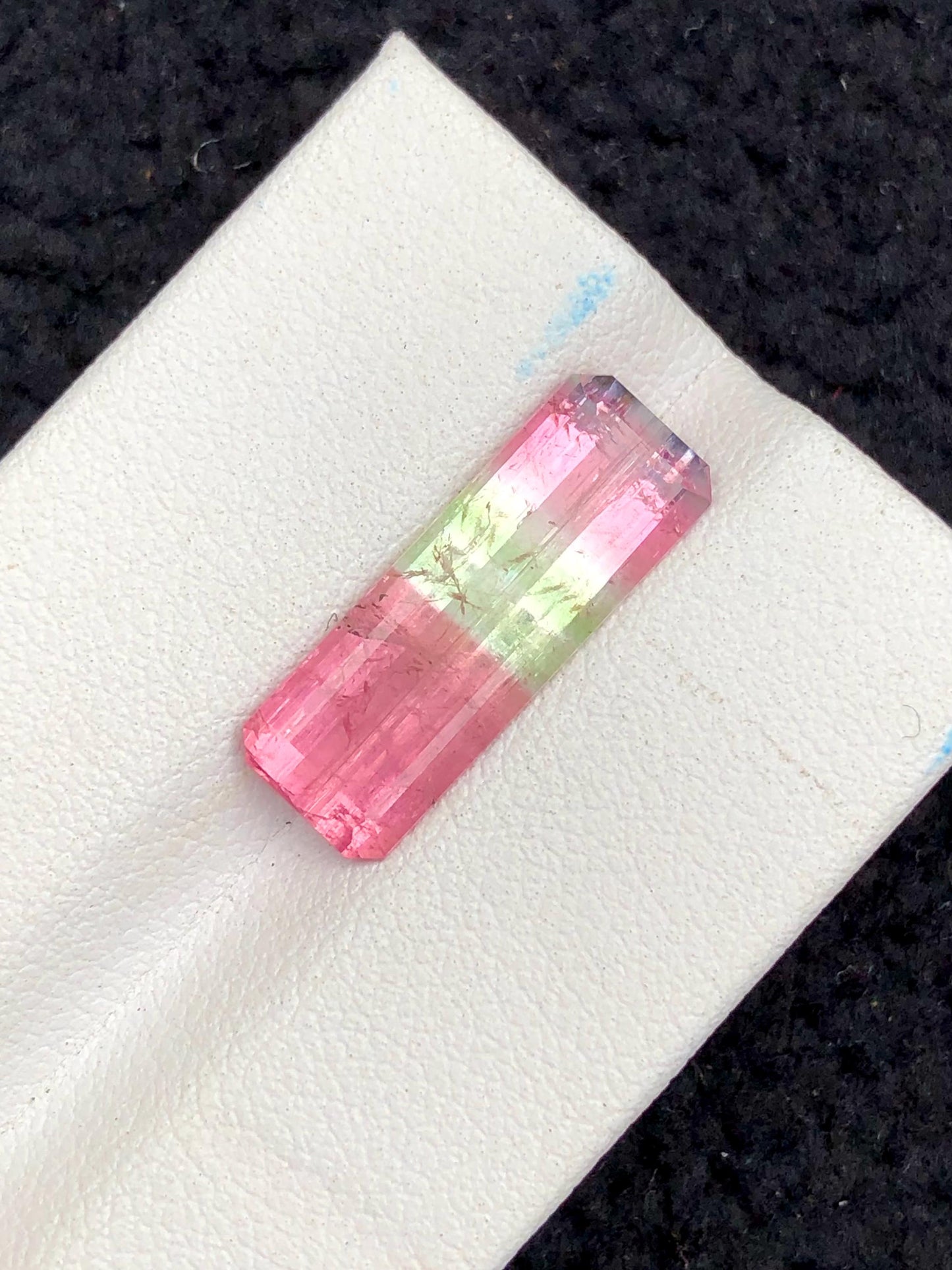 Tri Colour Tourmaline Faceted 5.70 ct - Brightly Coloured Stone for Jewelry