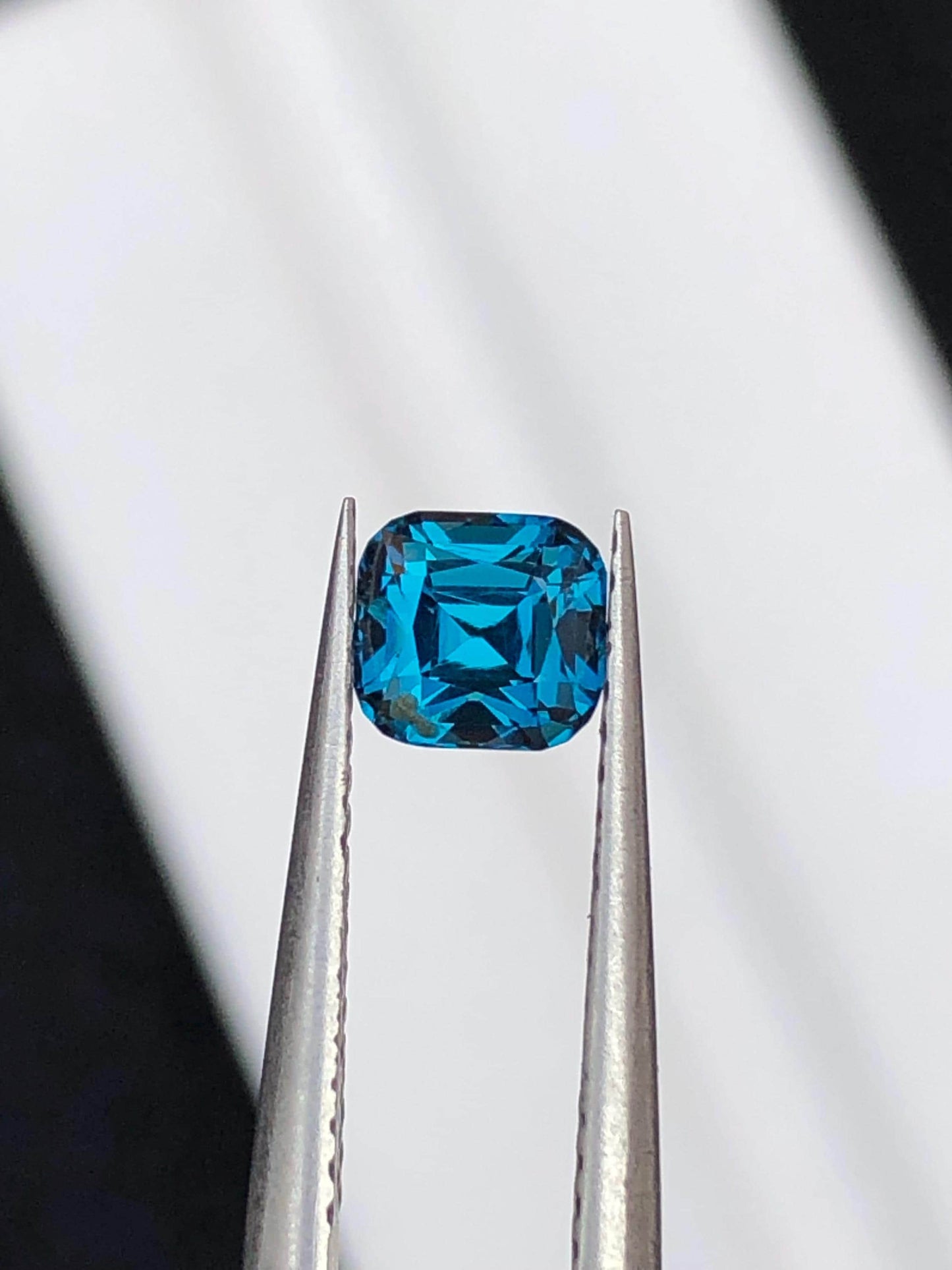 Natural Ink Blue Tourmaline Faceted 1 ct - Gemstone for Jewelry from Afghanistan
