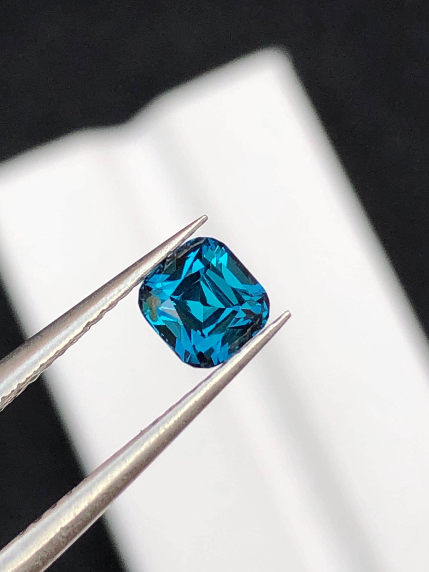 Natural Ink Blue Tourmaline Faceted 1 ct - Gemstone for Jewelry from Afghanistan