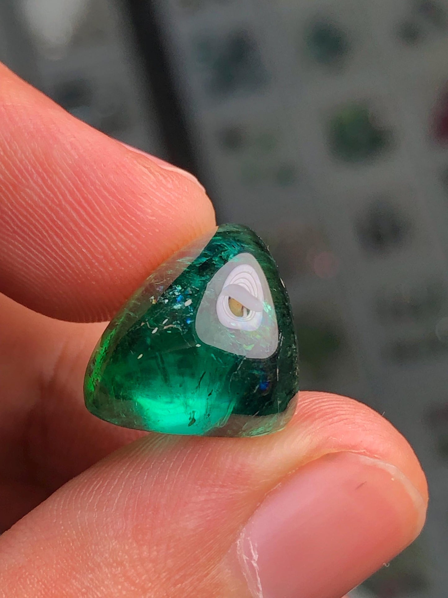 Bluish Green Tourmaline Cabochon 13.65 ct - Natural Cabochon Gemstone for Jewelry Making