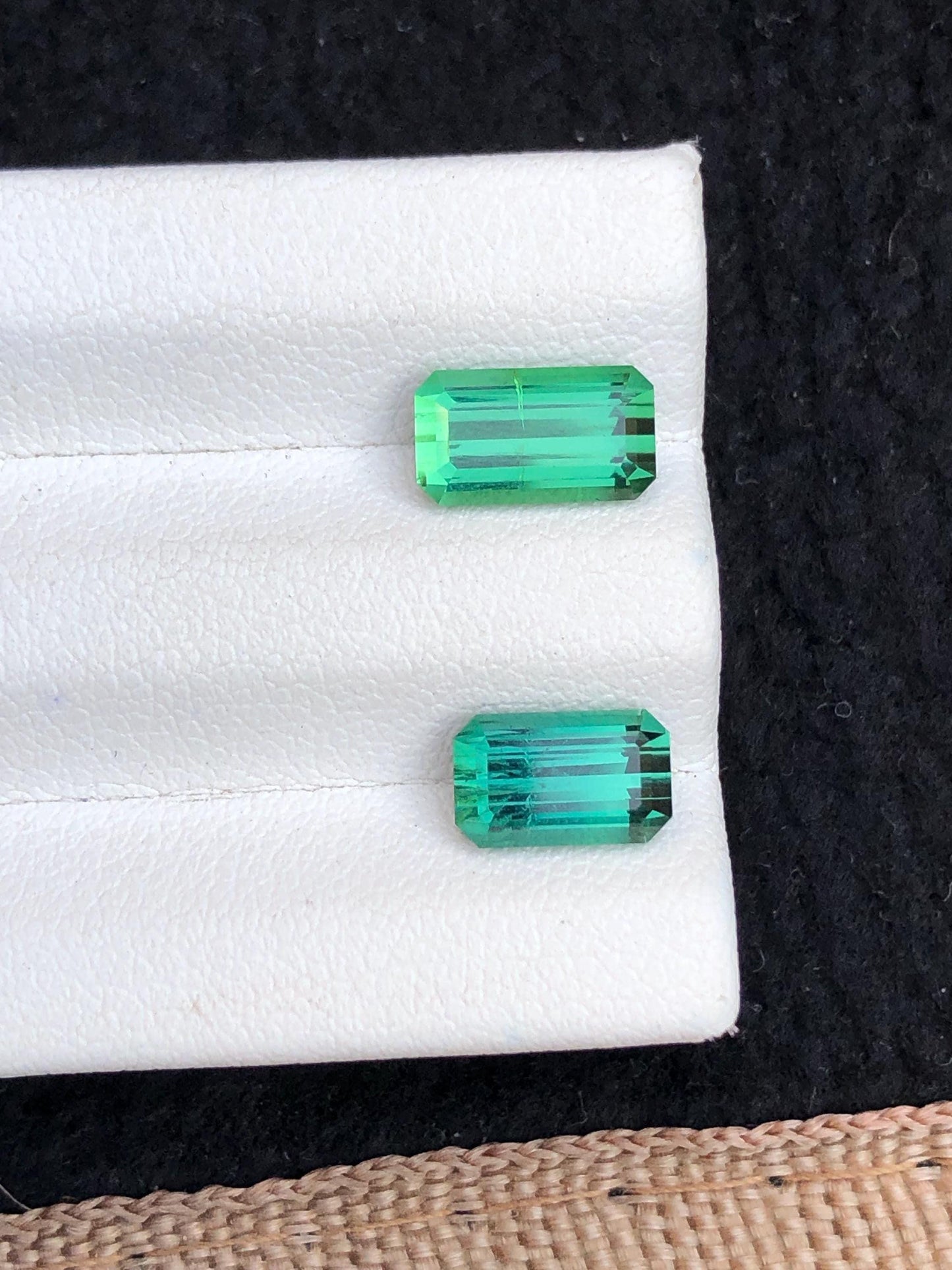 Natural Blue Green Tourmaline Faceted - Gemstone for Jewelry