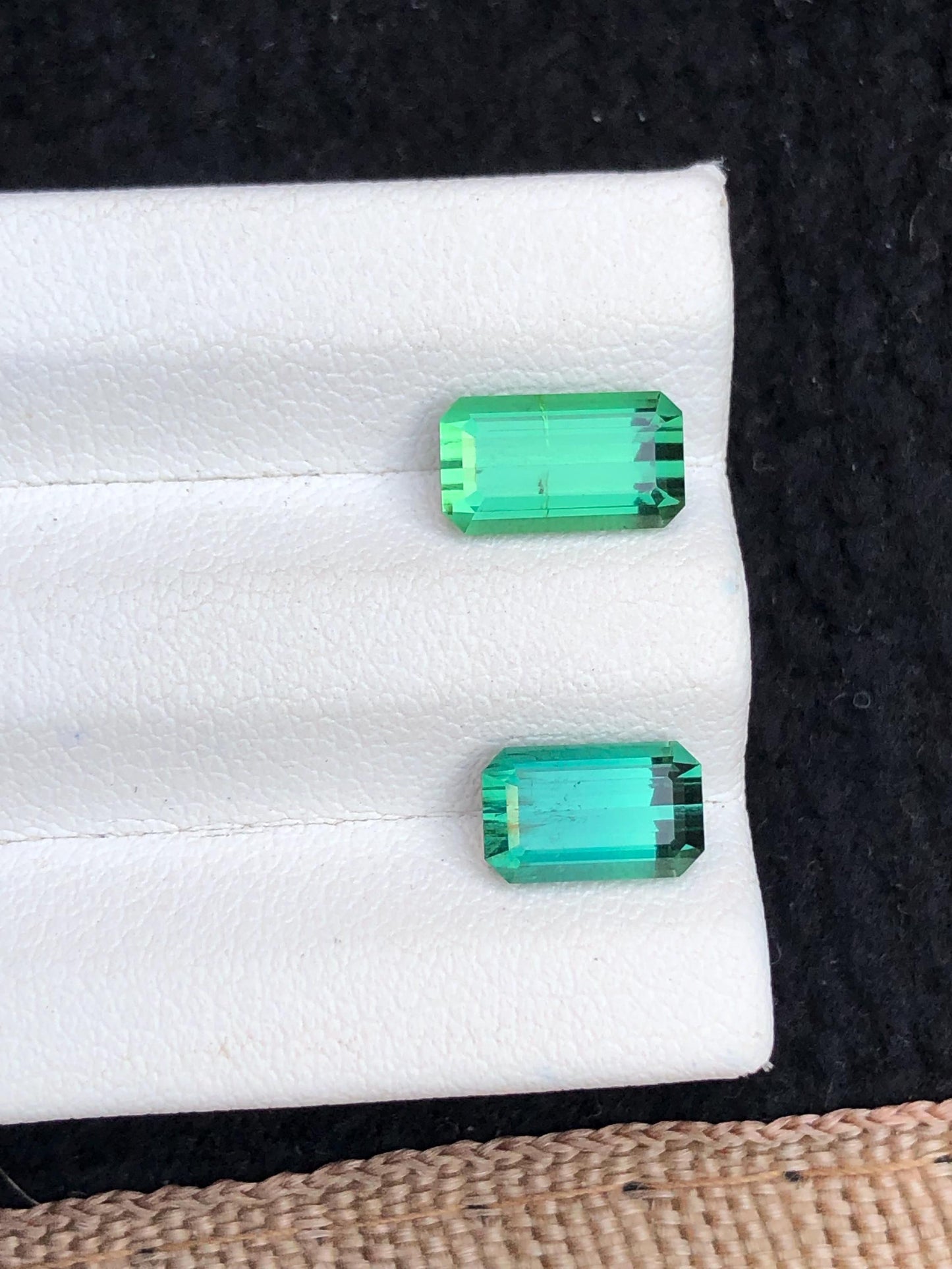 Natural Blue Green Tourmaline Faceted - Gemstone for Jewelry