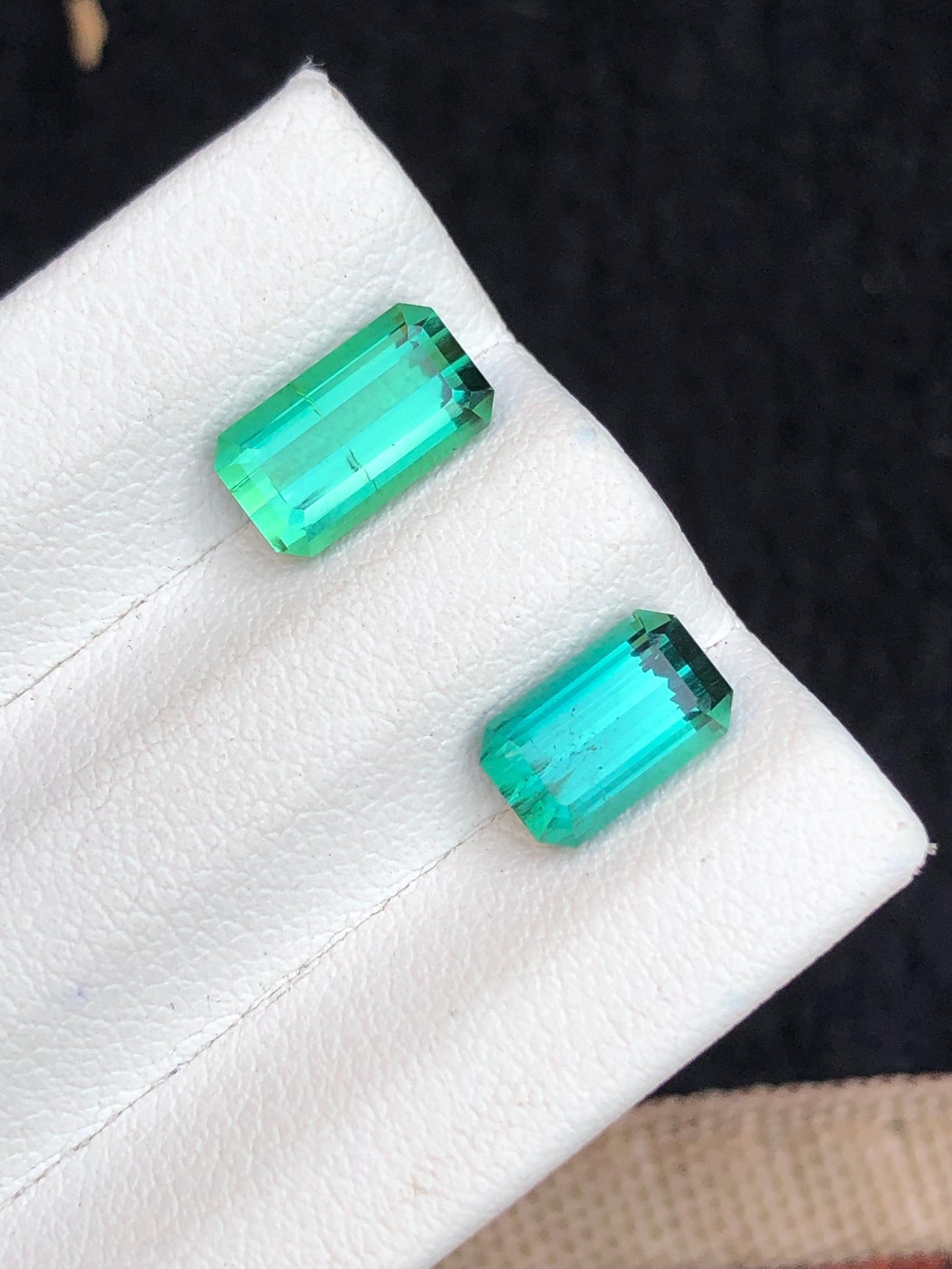 Natural Blue Green Tourmaline Faceted - Gemstone for Jewelry