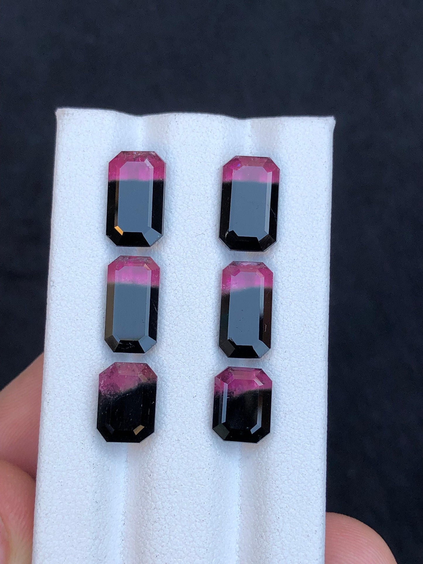 Bi Colour Tourmaline Faceted Pair 17.70 ct - Gemstone Pair for Earrings