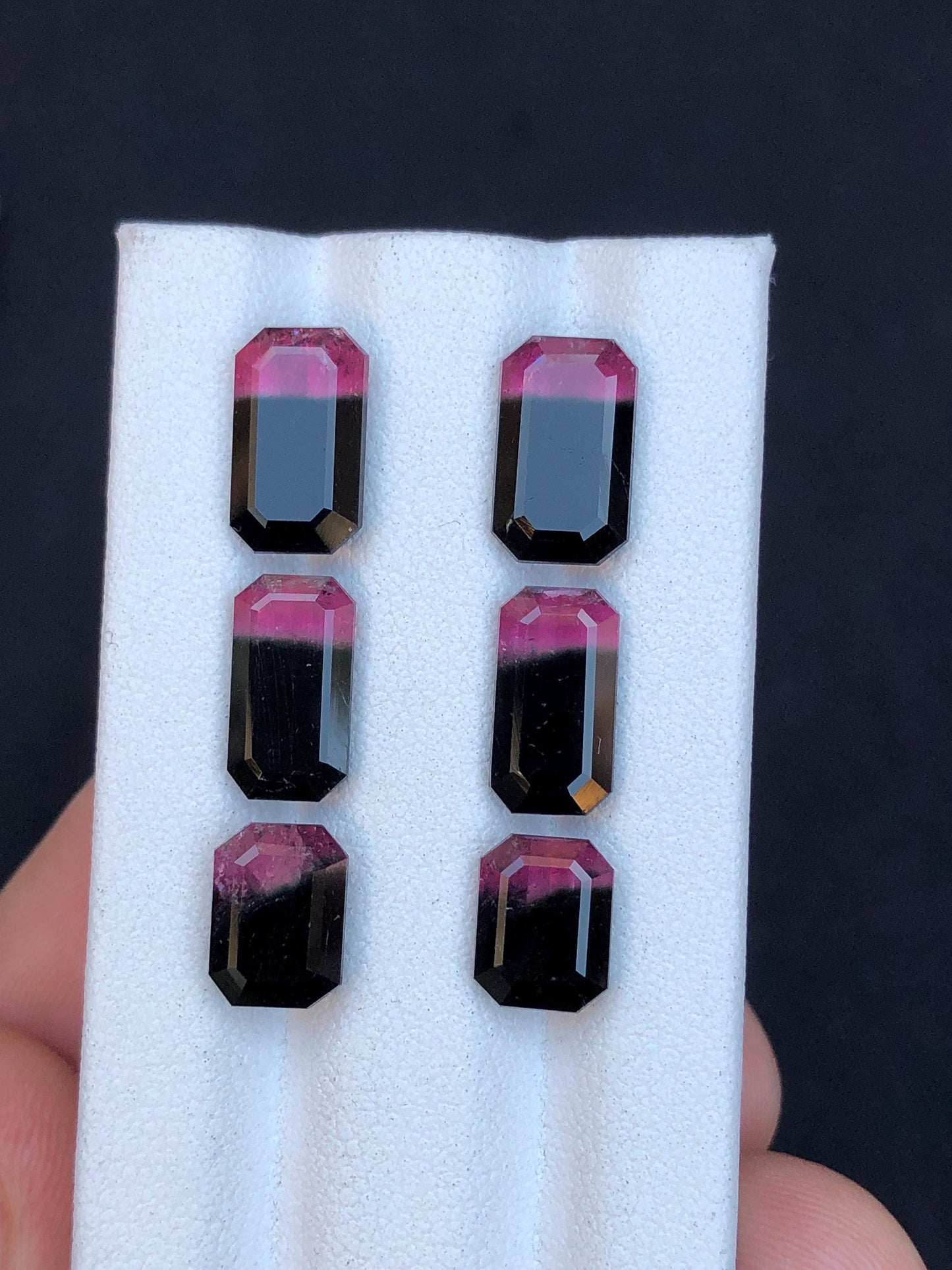 Bi Colour Tourmaline Faceted Pair 17.70 ct - Gemstone Pair for Earrings