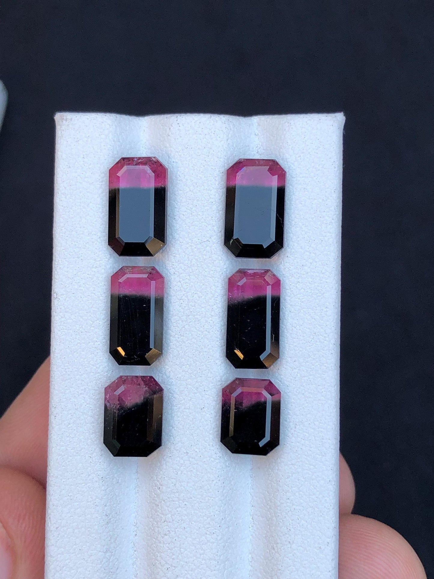Bi Colour Tourmaline Faceted Pair 17.70 ct - Gemstone Pair for Earrings