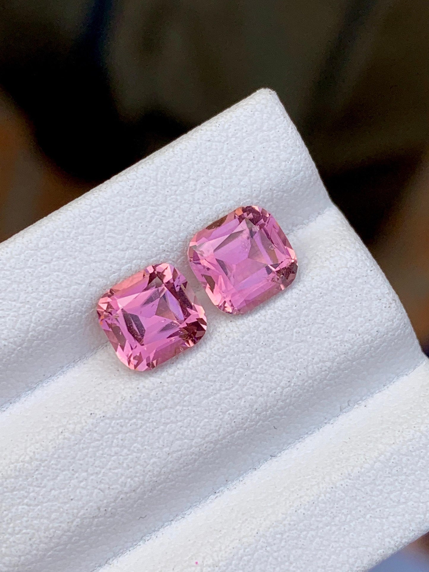 Pink Tourmaline Faceted Pair 2.70 ct - Matching Earrings Stones