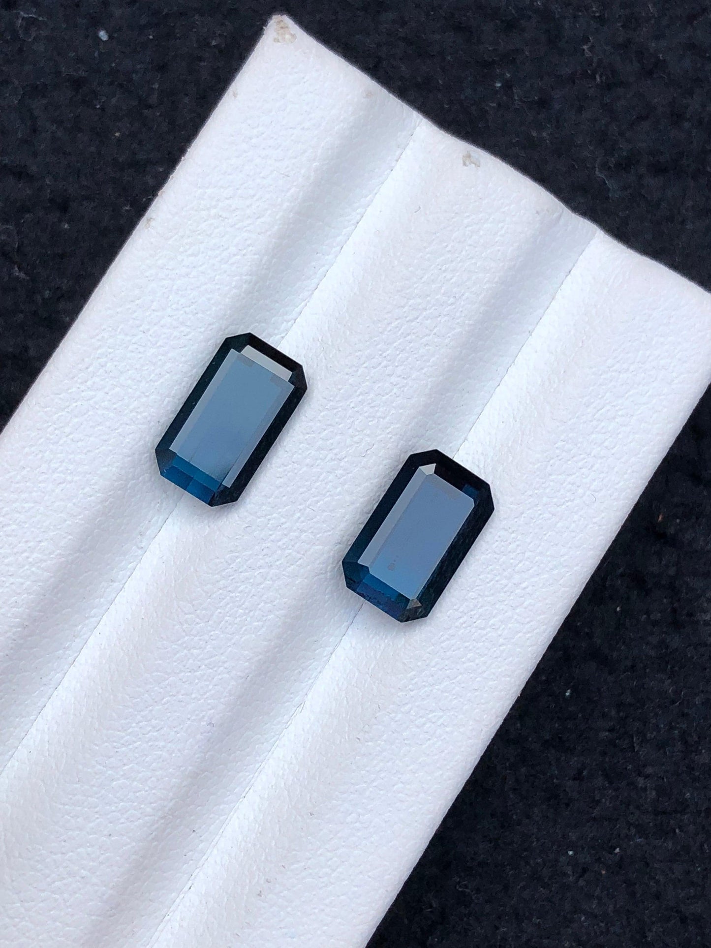 Indicolite Tourmaline Faceted Pair - Fine Jewelry Pair