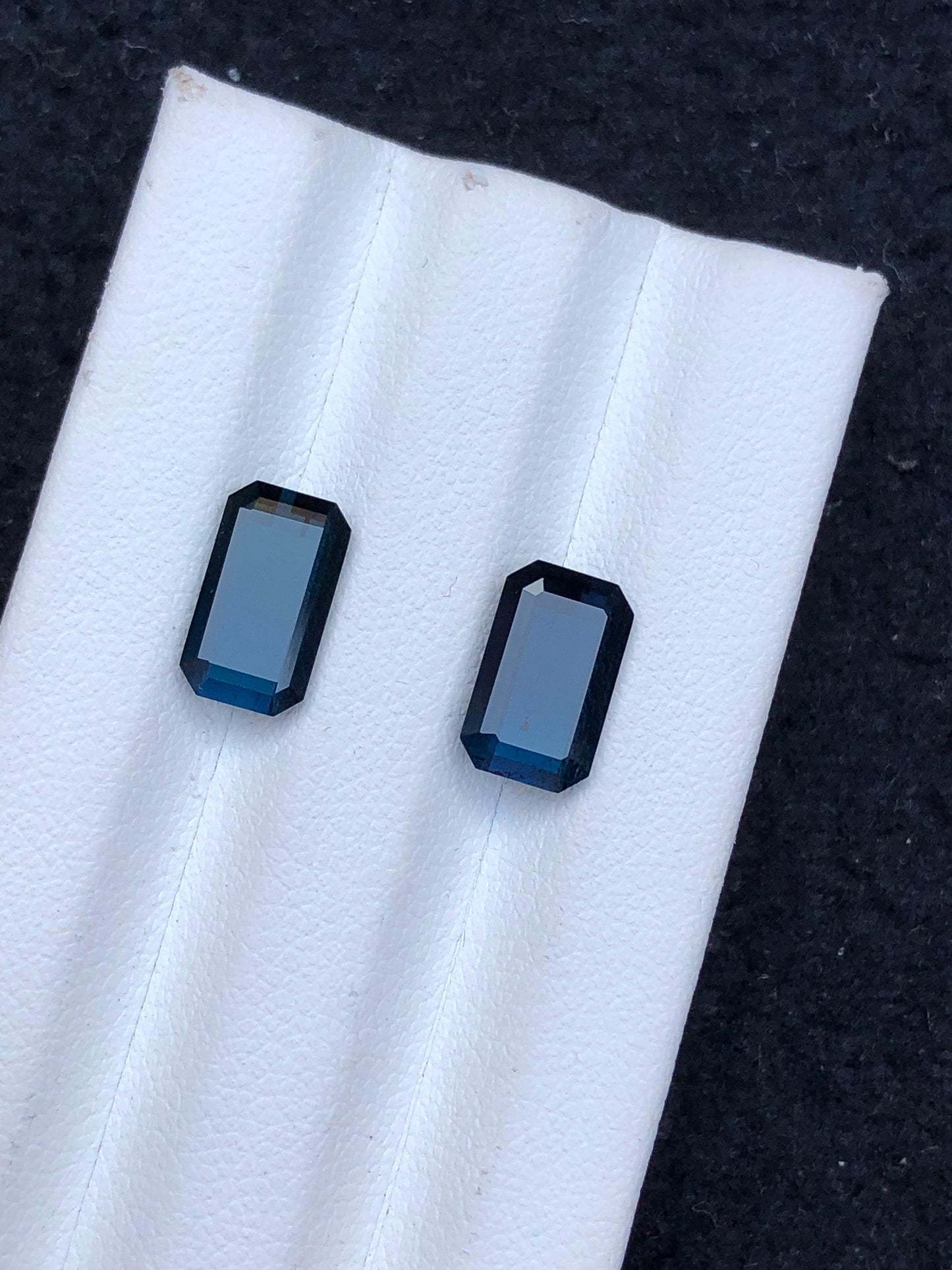 Indicolite Tourmaline Faceted Pair - Fine Jewelry Pair