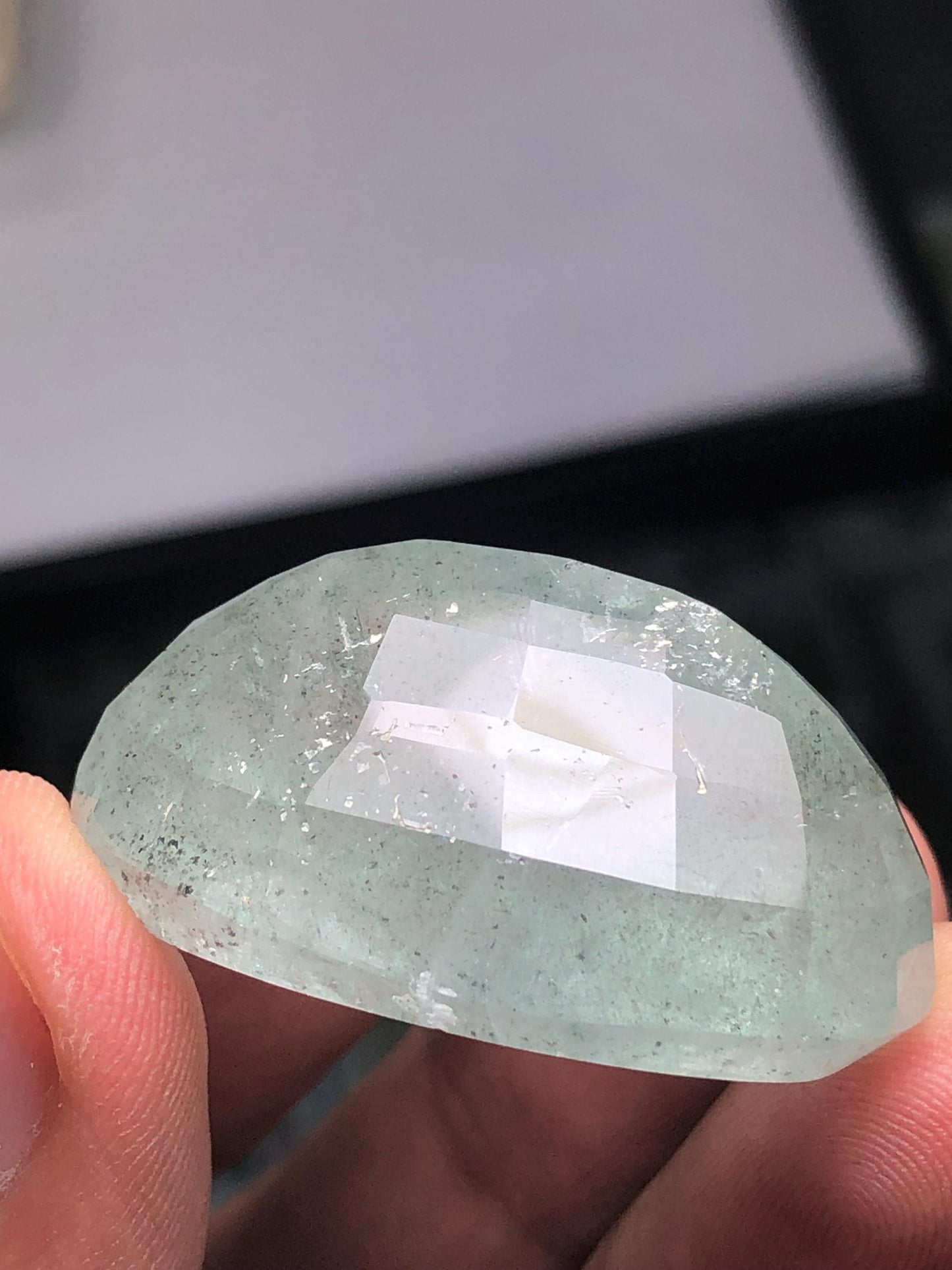 Aquamarine Rose Cut Oval 106 ct - Collector Display Gemstone