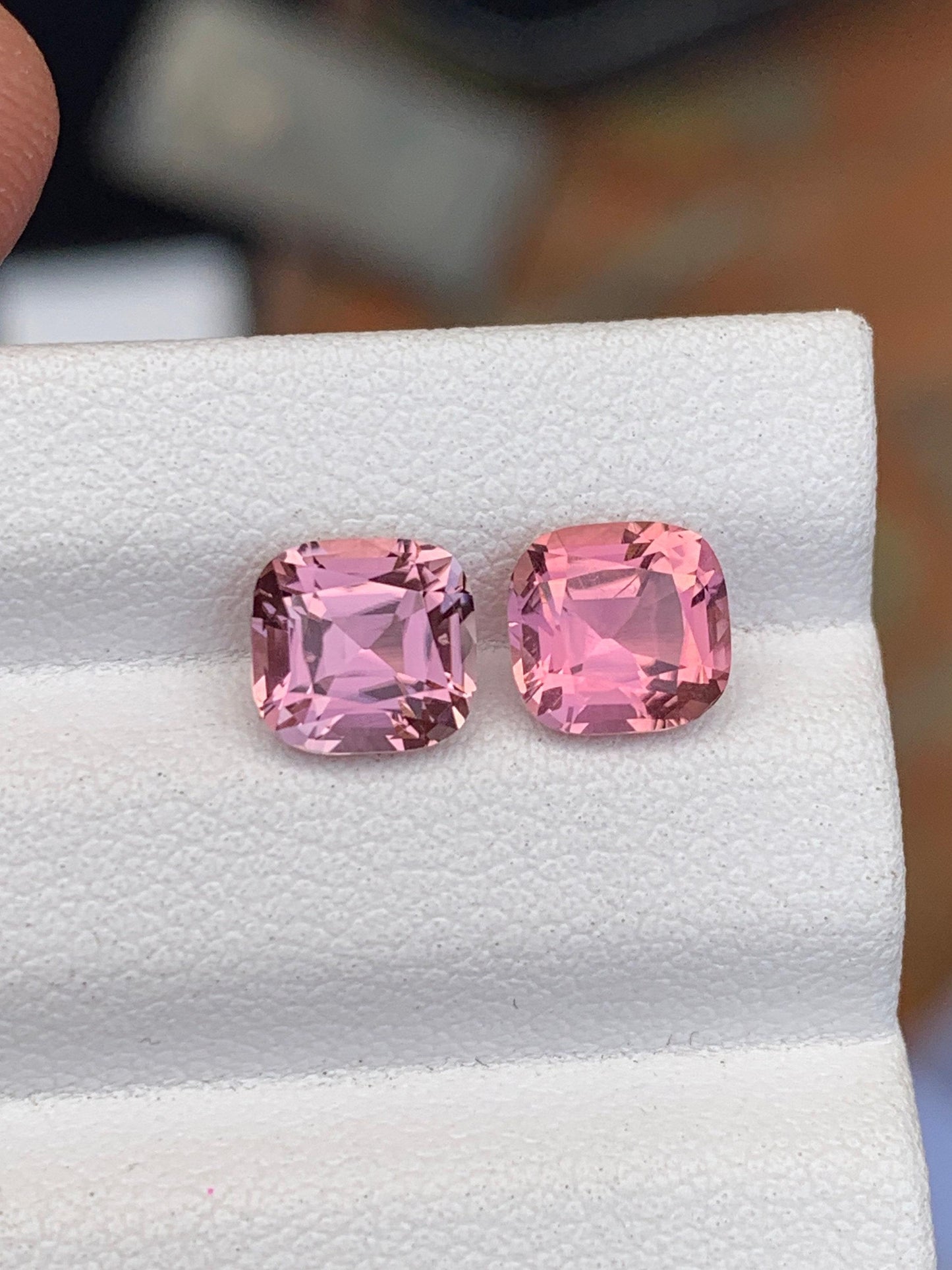 Pink Tourmaline Faceted Pair 2.25 ct - Fine Jewelry Earrings