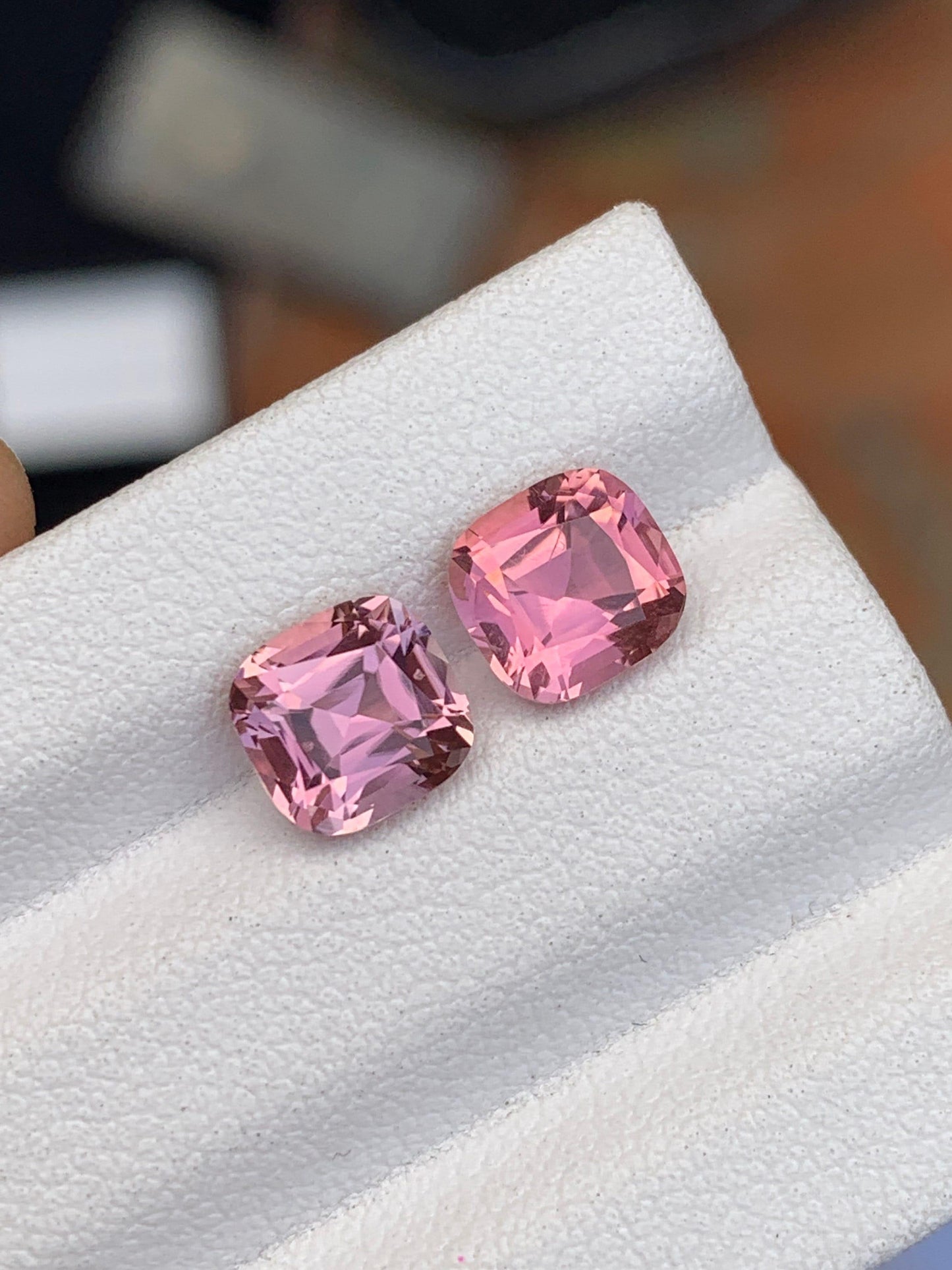 Pink Tourmaline Faceted Pair 2.25 ct - Fine Jewelry Earrings