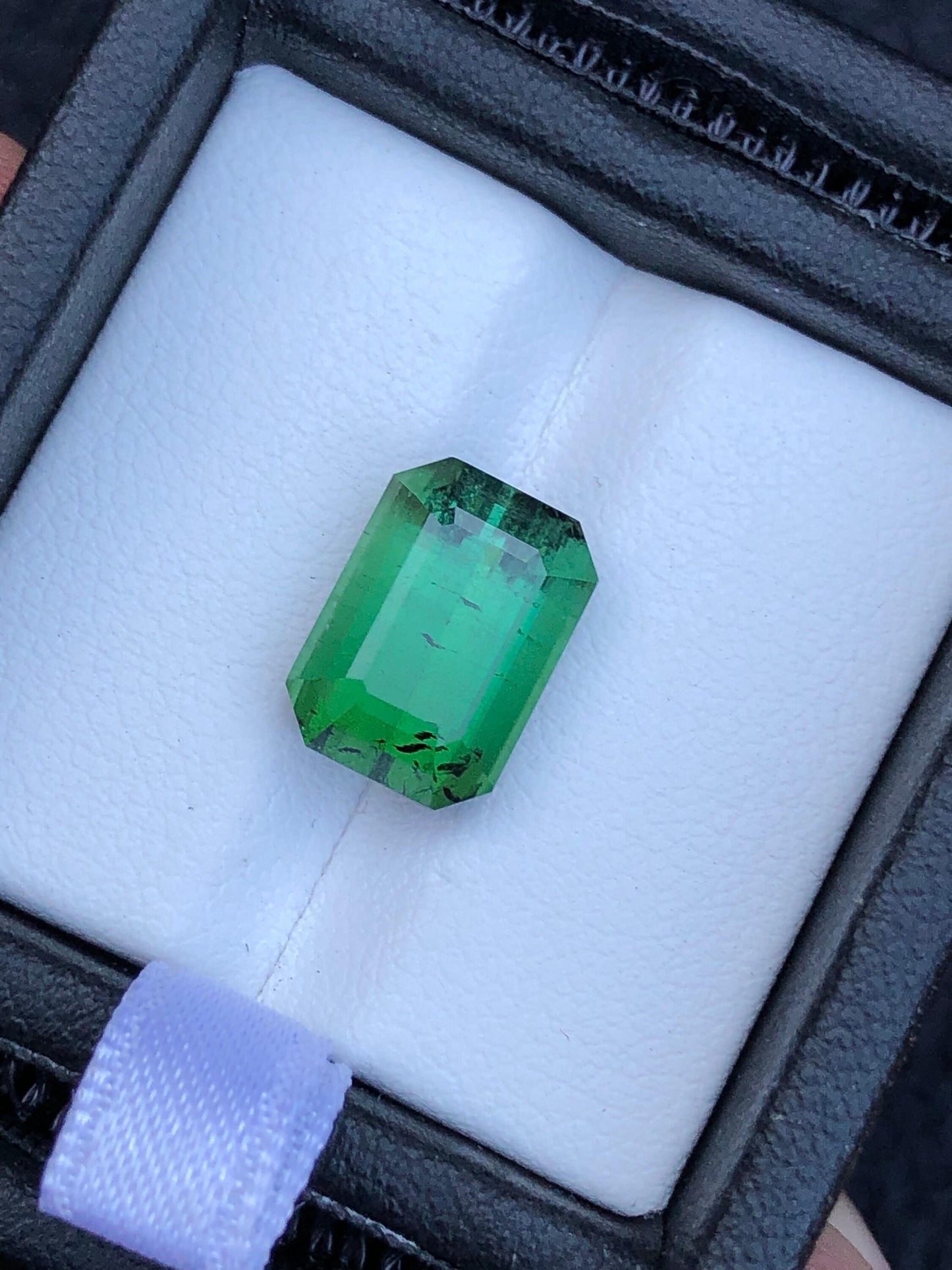 Green Tourmaline Emerald Cut 6.20 ct - Loose Gem from Afghanistan