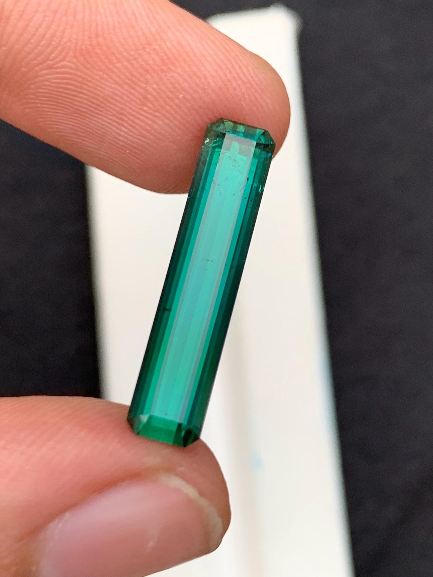 Bluish Green Tourmaline Faceted 7 ct - Fine Jewelry Gemstone