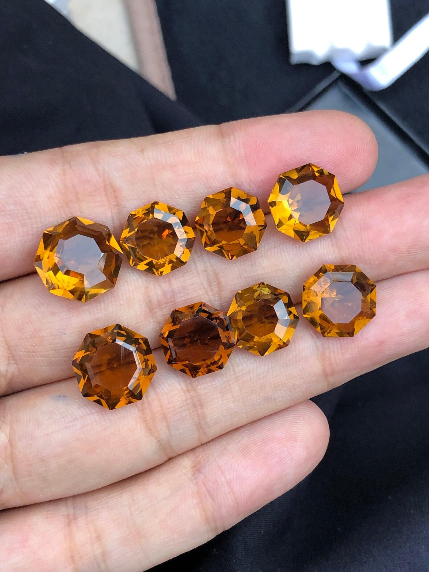 Citrine Faceted Pair 45.80 ct - Earrings Jewelry Stones