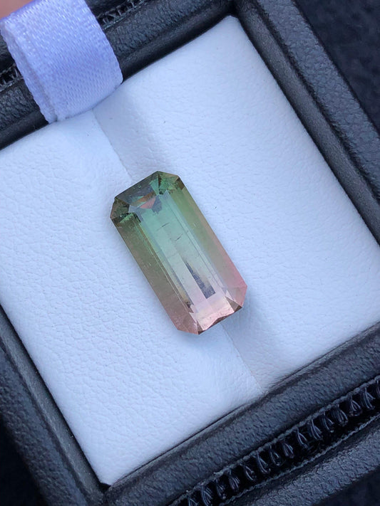 Bi Colour Tourmaline Faceted 6 ct - Fine Jewelry Gemstone Afghanistan