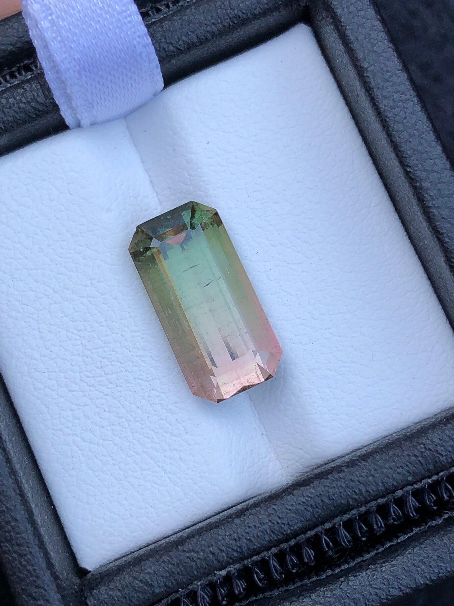 Bi Colour Tourmaline Faceted 6 ct - Fine Jewelry Gemstone Afghanistan