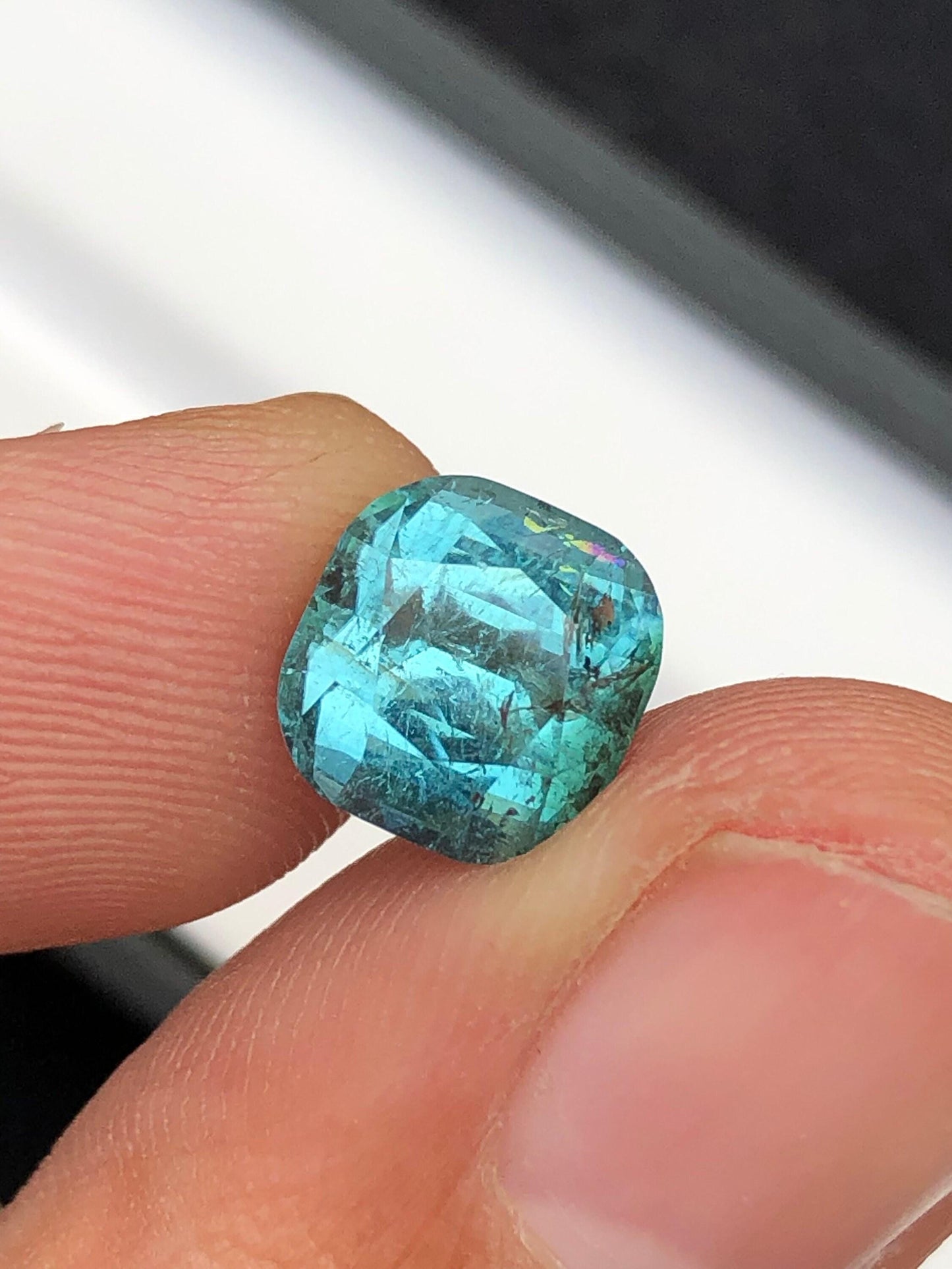 Blue Tourmaline Faceted 3.75 ct - Fine Jewelry Gemstone Afghanistan
