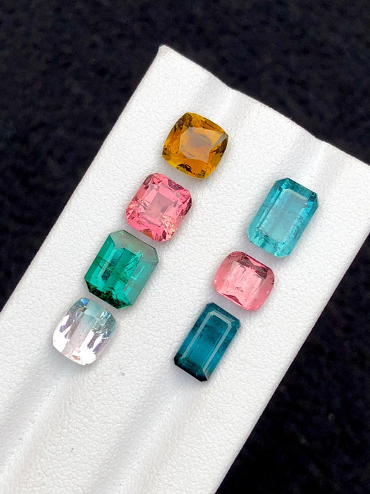 Multi Colour Tourmaline Faceted 13.10 ct - Fine Jewelry Gemstone Afghanistan