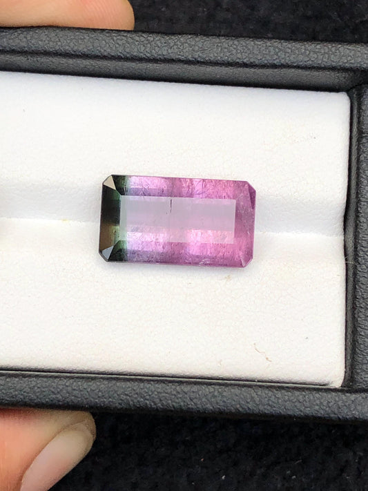 Bi Colour Tourmaline Faceted 7.80 ct - Loose Jewelry Gemstone