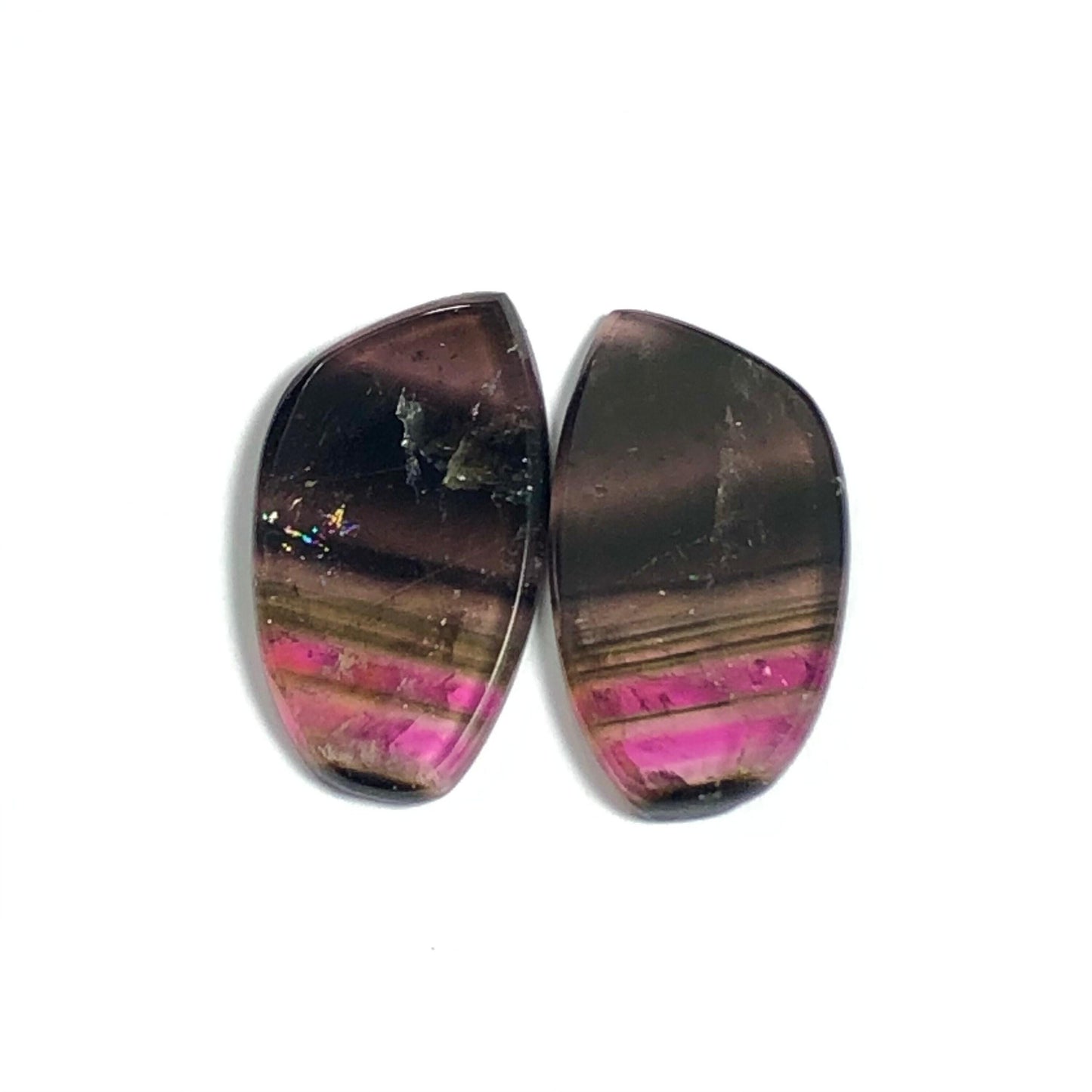 Rainbow Tourmaline Faceted Pair 14.60 ct - Earrings Pair Stones